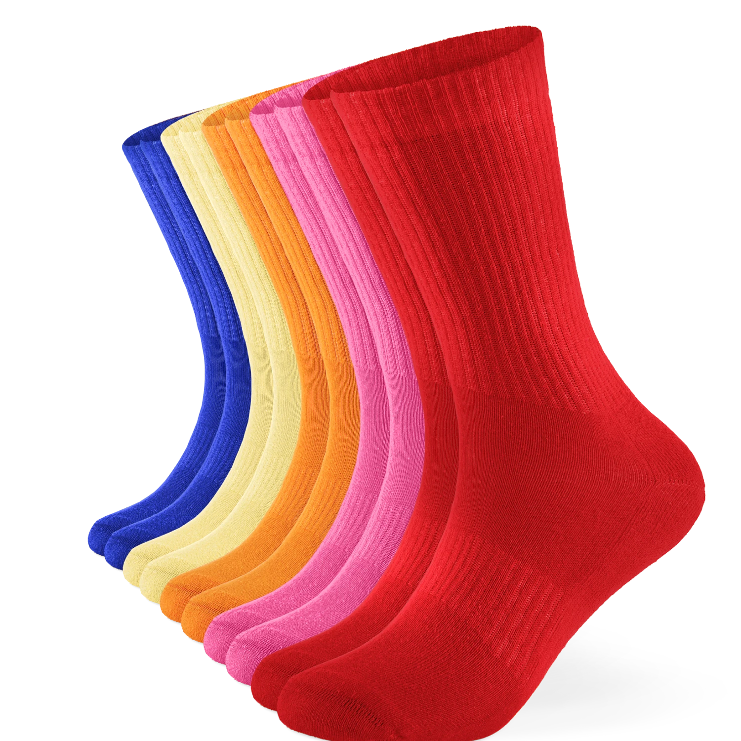 Einfarbige Tennissocken aus Bio-Baumwolle – 10er Set
