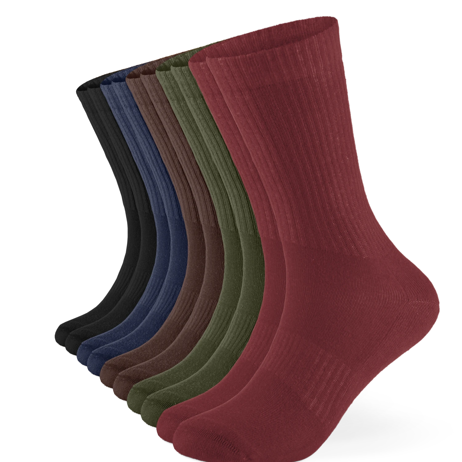Einfarbige Tennissocken aus Bio-Baumwolle – 10er Set