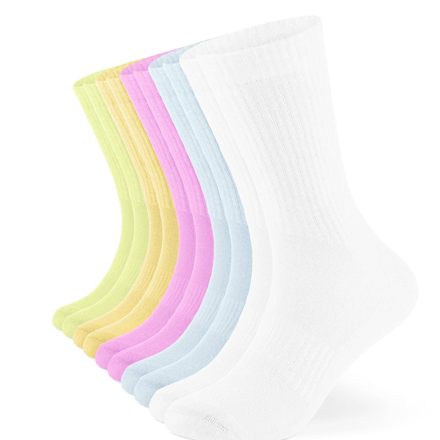 Einfarbige Tennissocken aus Bio-Baumwolle – 10er Set