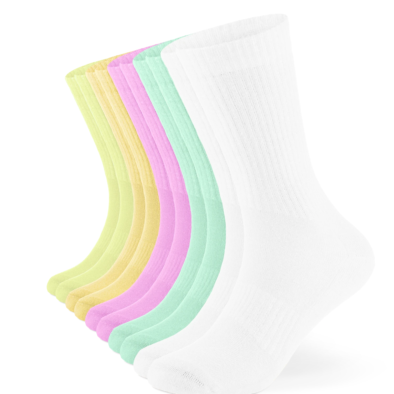 Einfarbige Tennissocken aus Bio-Baumwolle – 10er Set