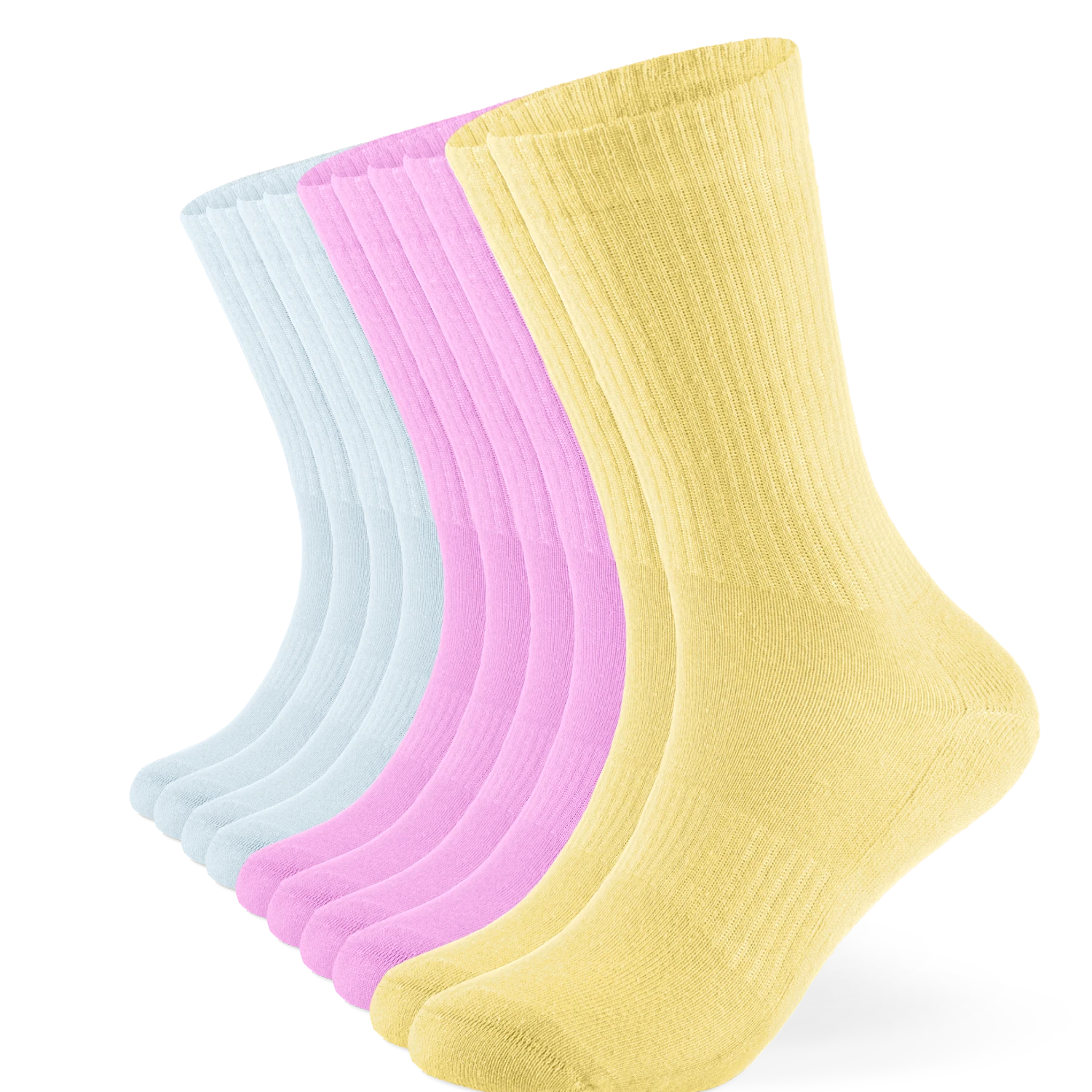 Einfarbige Tennissocken aus Bio-Baumwolle – 10er Set
