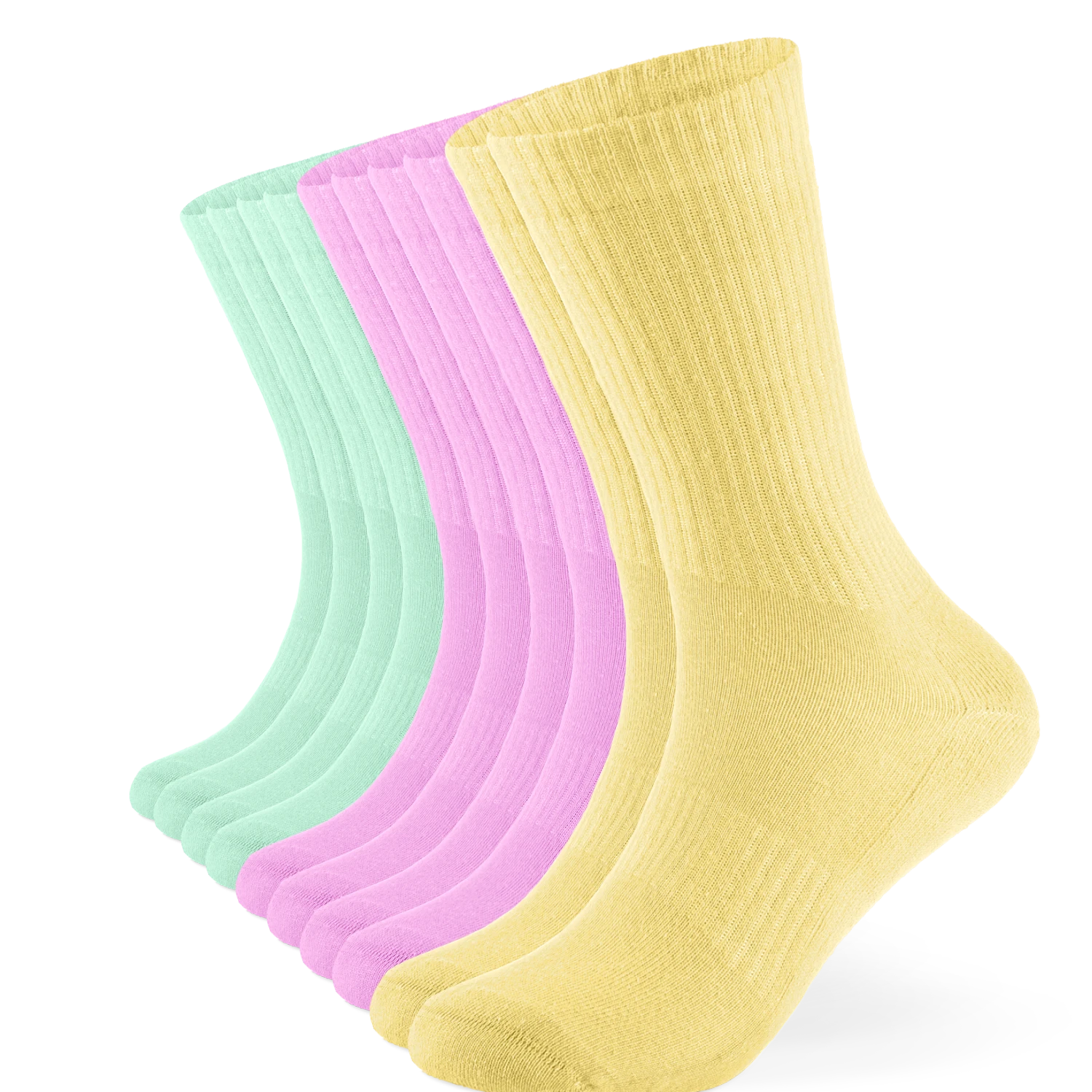 Einfarbige Tennissocken aus Bio-Baumwolle – 10er Set