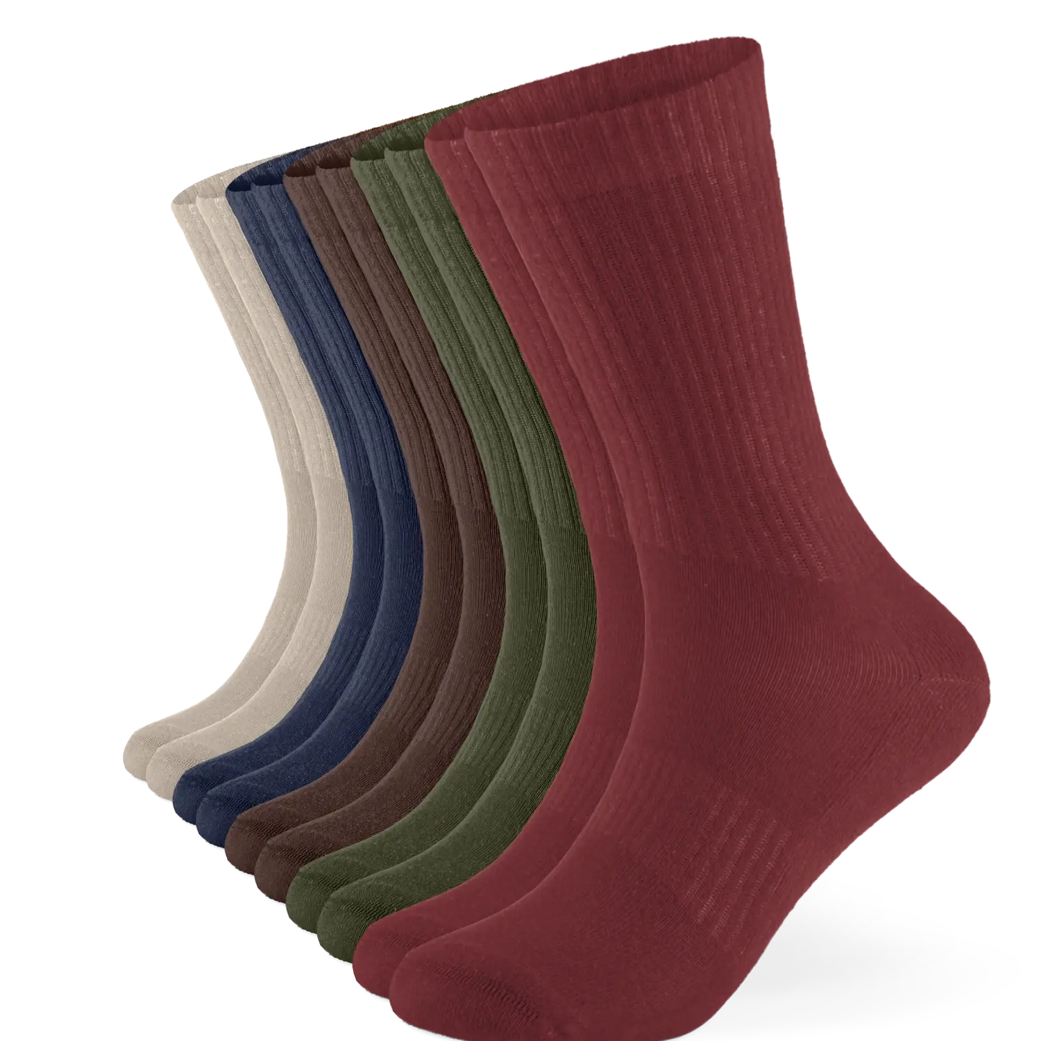 Einfarbige Tennissocken aus Bio-Baumwolle – 10er Set