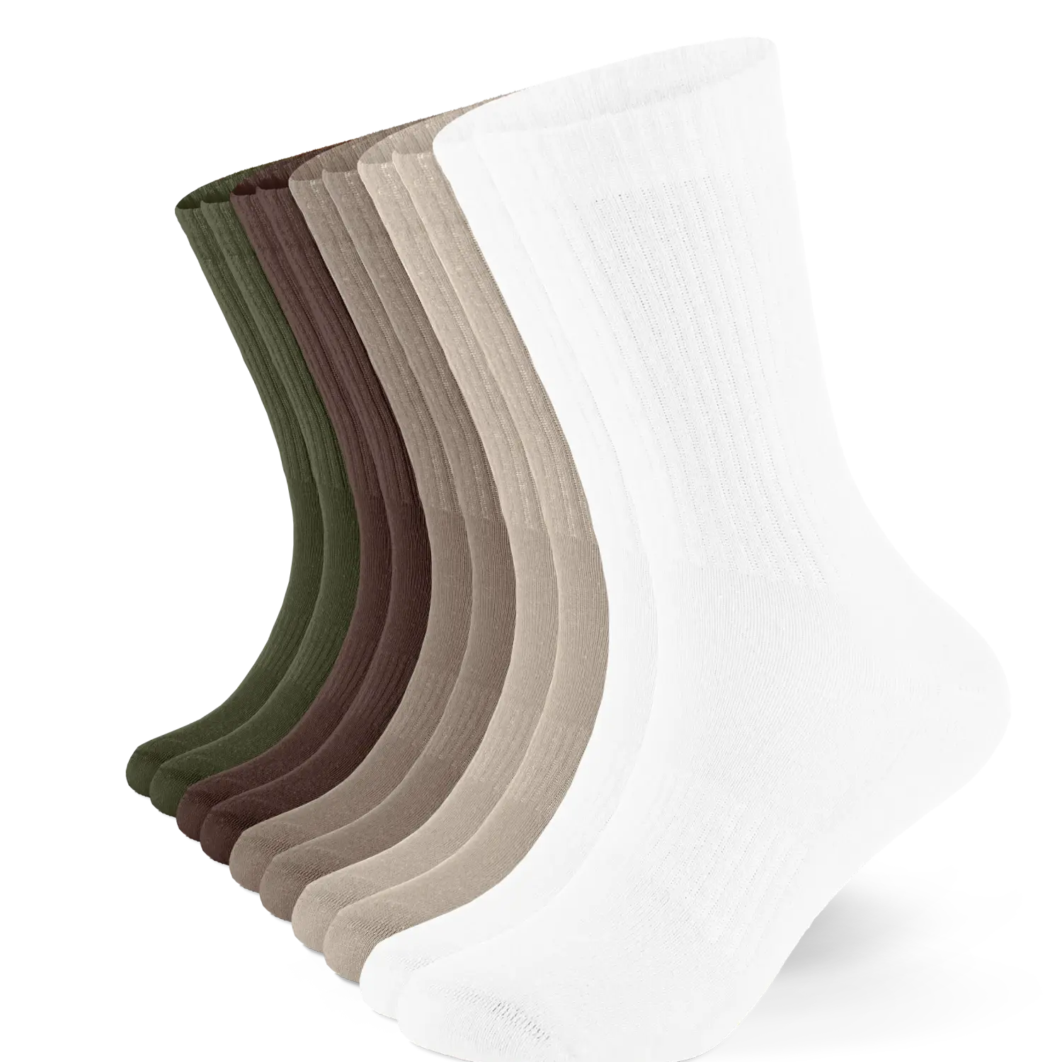 Einfarbige Tennissocken aus Bio-Baumwolle – 10er Set