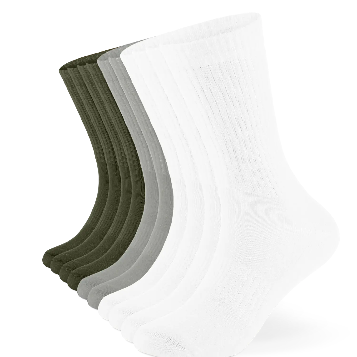 Einfarbige Tennissocken aus Bio-Baumwolle – 10er Set