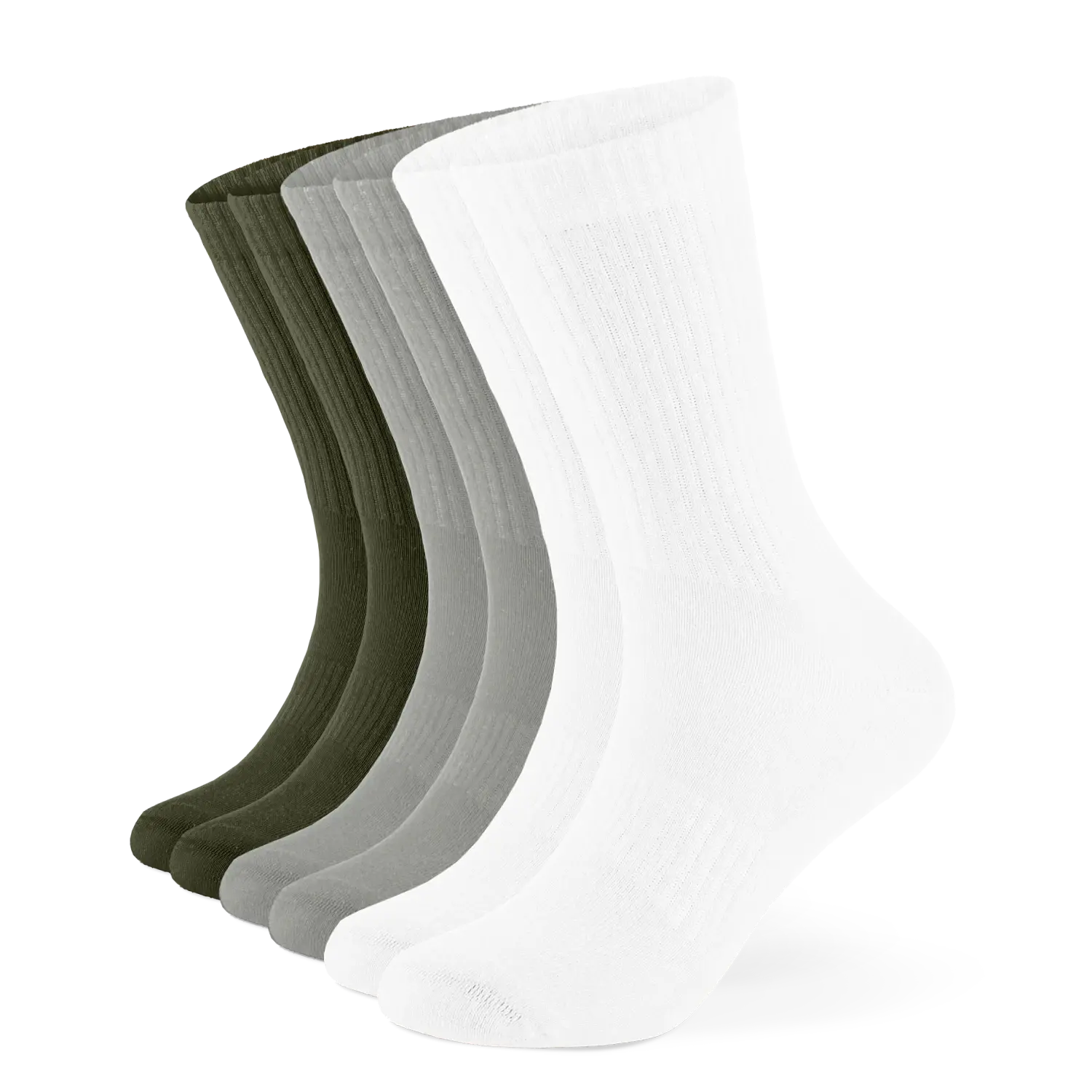 Einfarbige Tennissocken aus Bio-Baumwolle – 6er Set