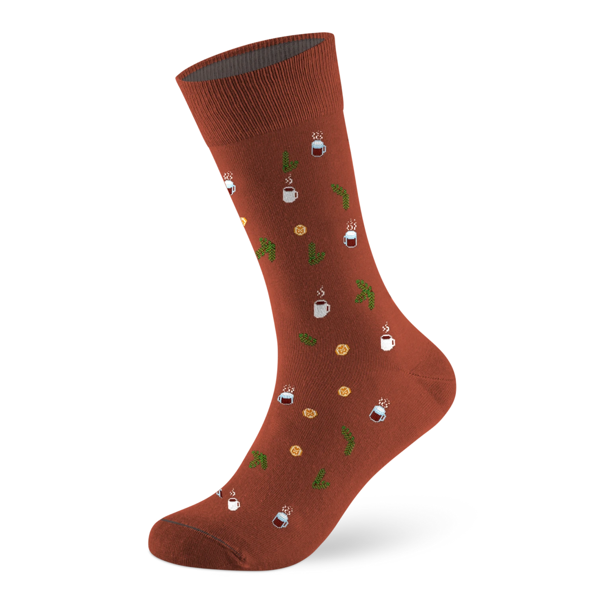 Weihnachtssocke Mulled Wine Brick Red