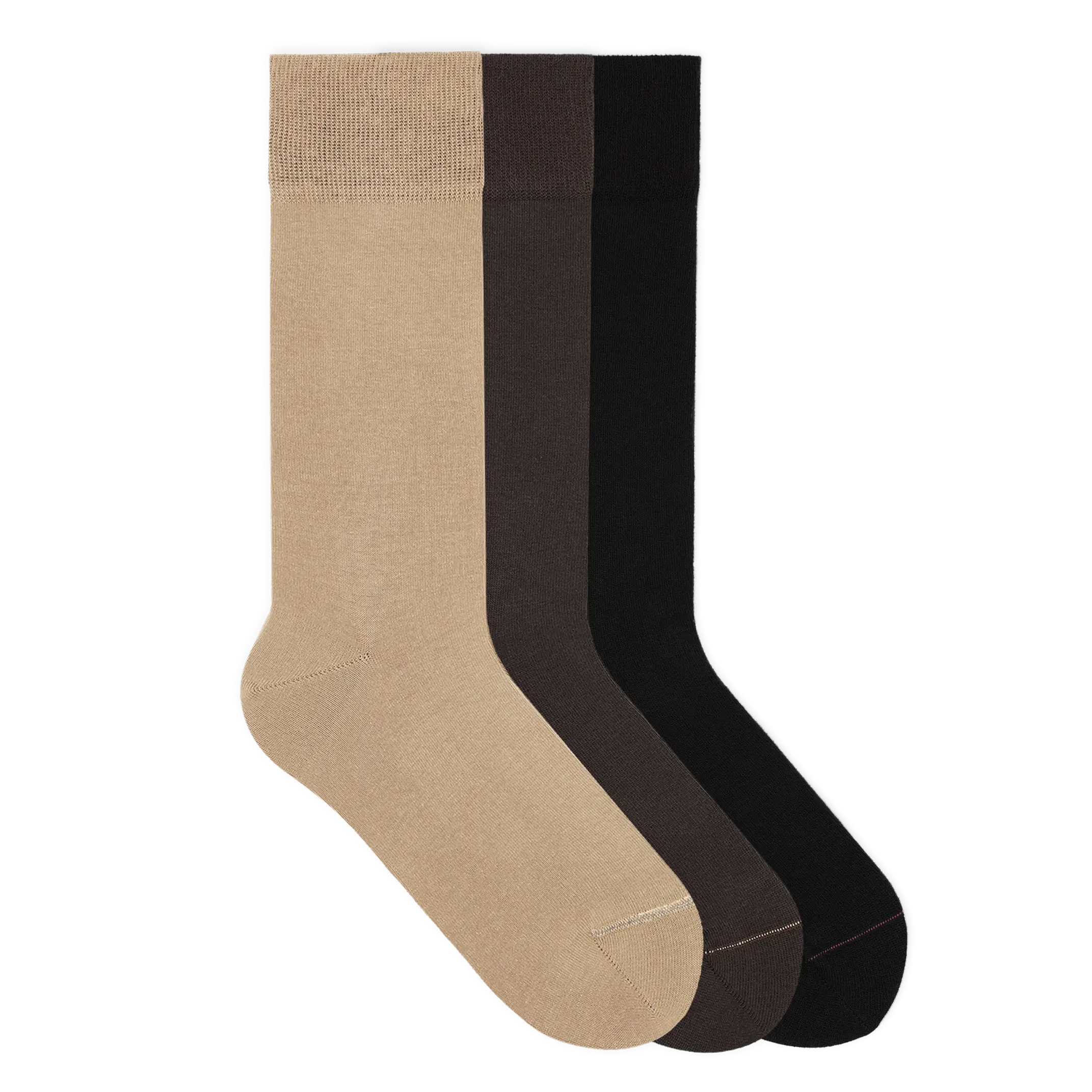 Einfarbige Socken aus Bio-Baumwolle - 3er Set