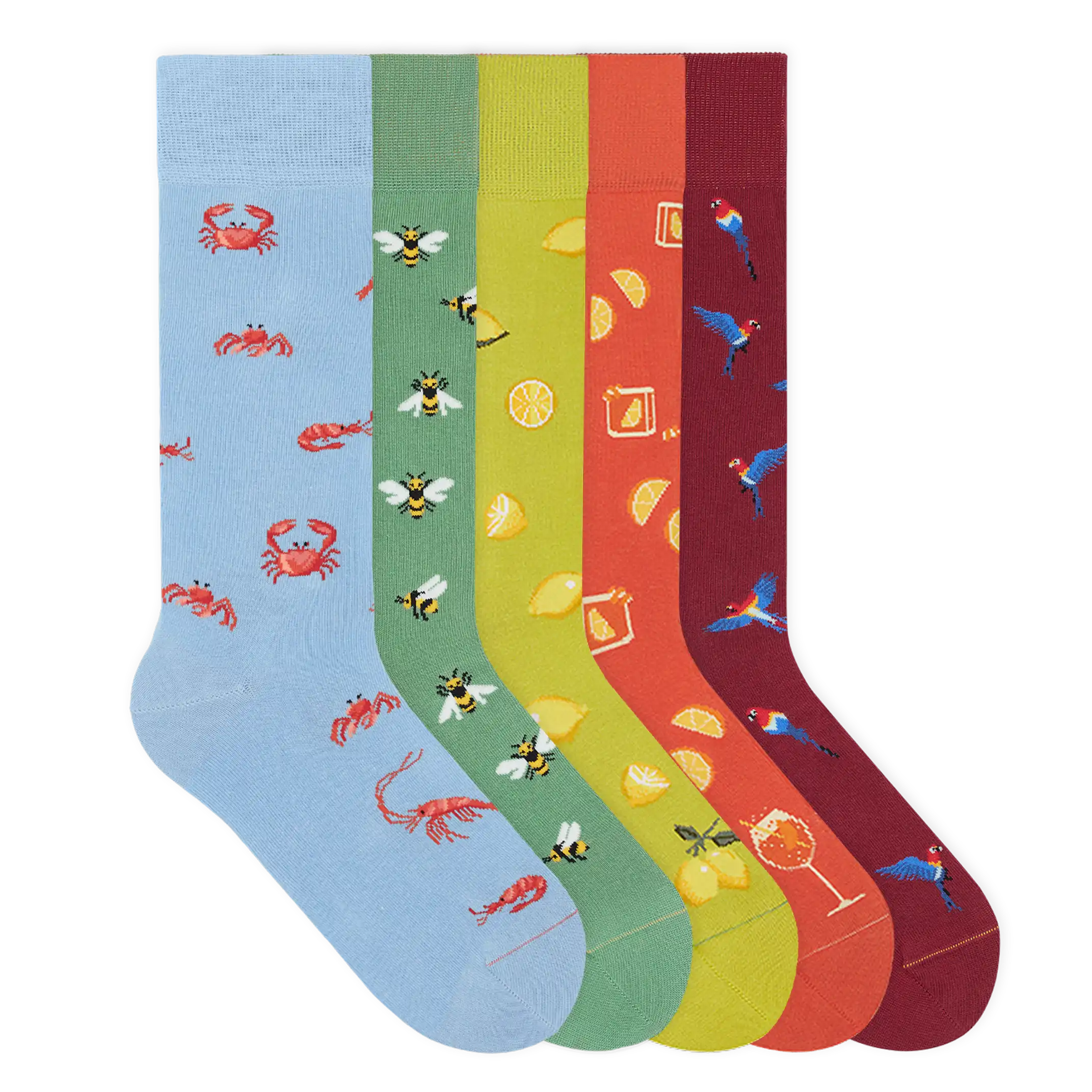 Motivsocken aus Bio-Baumwolle - 5er Set