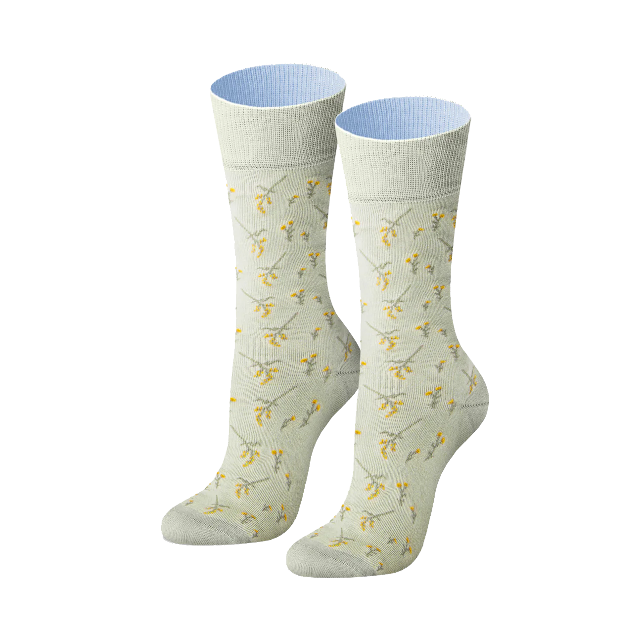 Gemusterte Socken mit Blumen