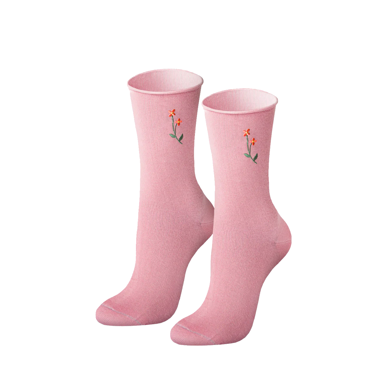 Gemusterte Socken mit Blumen