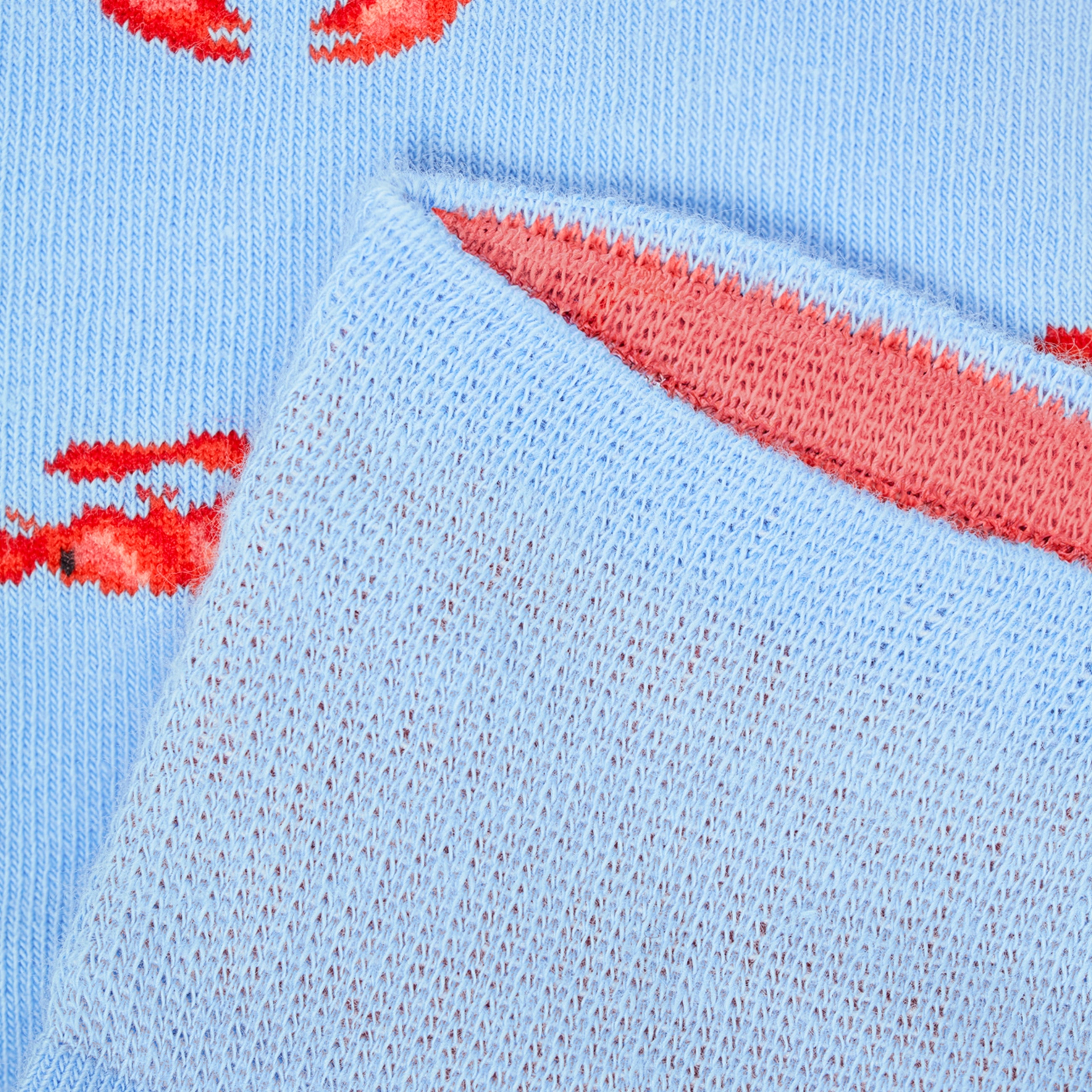 Crabs_3_gemusterte_socken details nahhaltige socken signature Innenbund