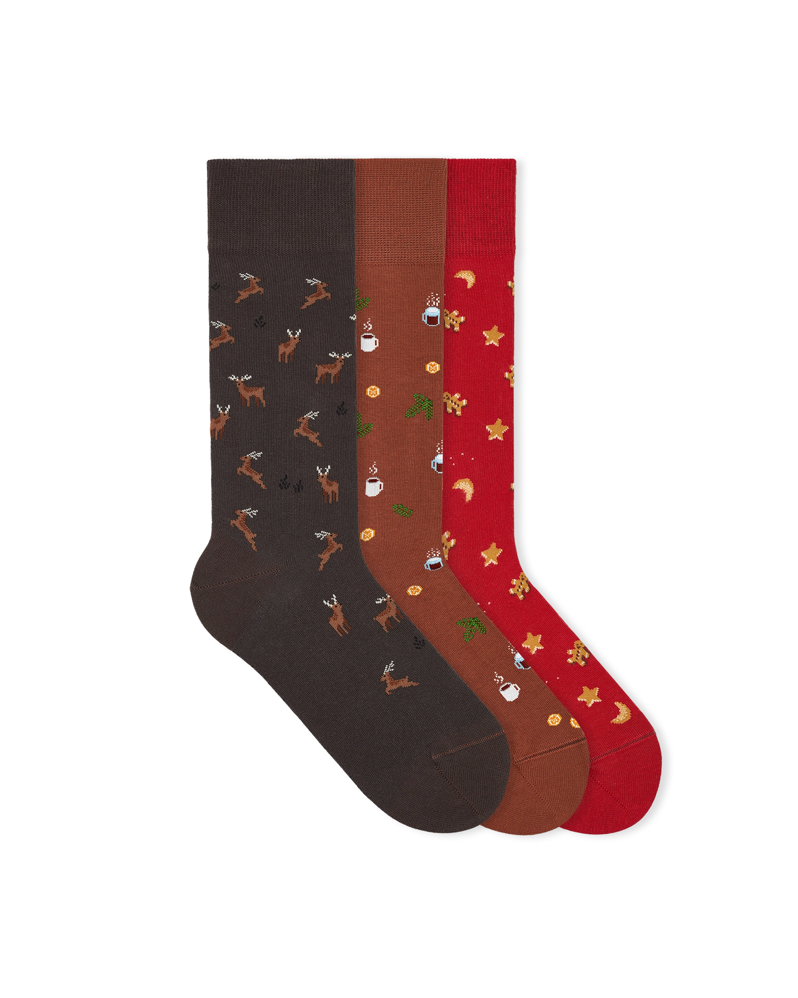 Weihnachtssocken christmas socks motiven fun motifs lustig Lebkuchen stollen hitter schnee snow huts ski coco glühwein trot