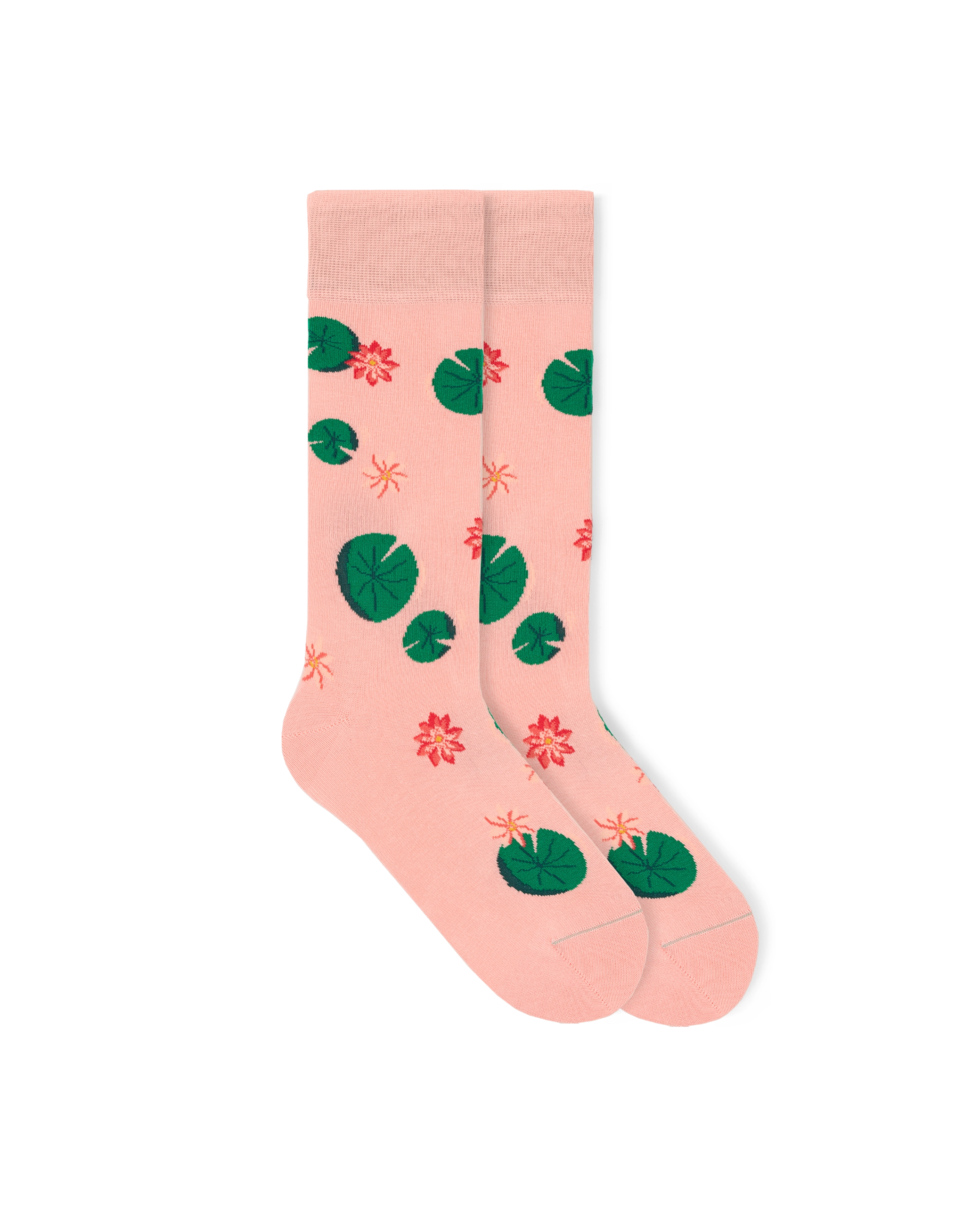 Seerosen_ lilipad motiv socken rosa socken motiv socken bunte socken verückte socken anzugssocken business socken nachhaltig aus bio baumwolle