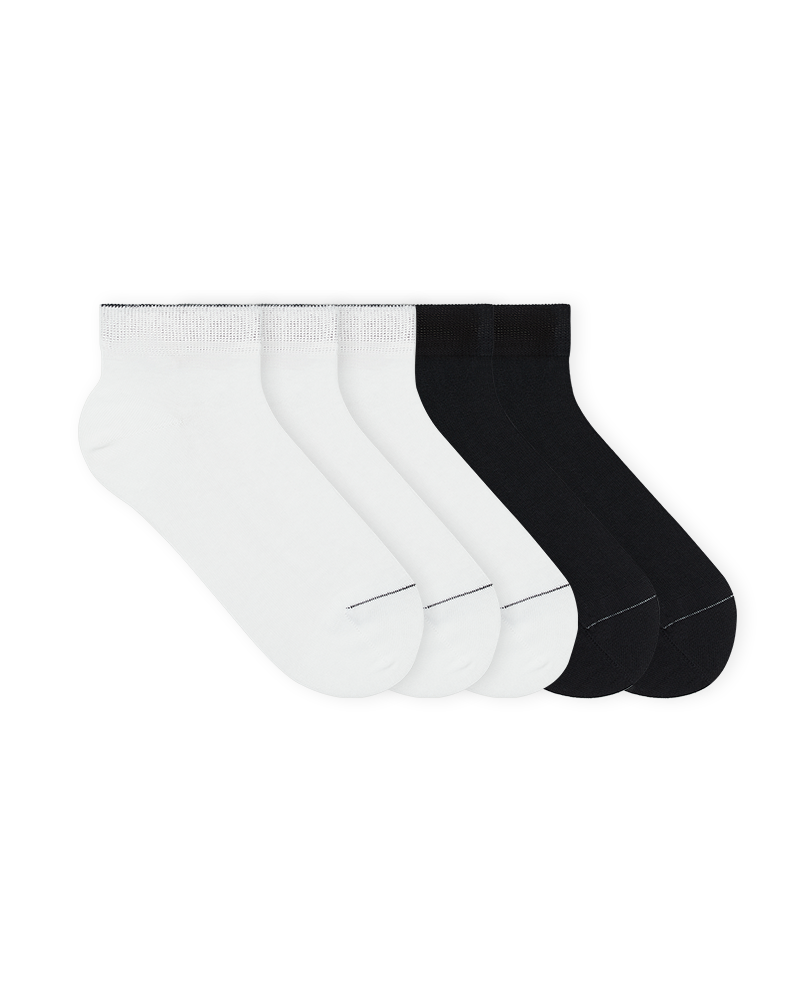 kurze sneaker socken set schwarz weiß - white black classic sneaker socks pack bundle