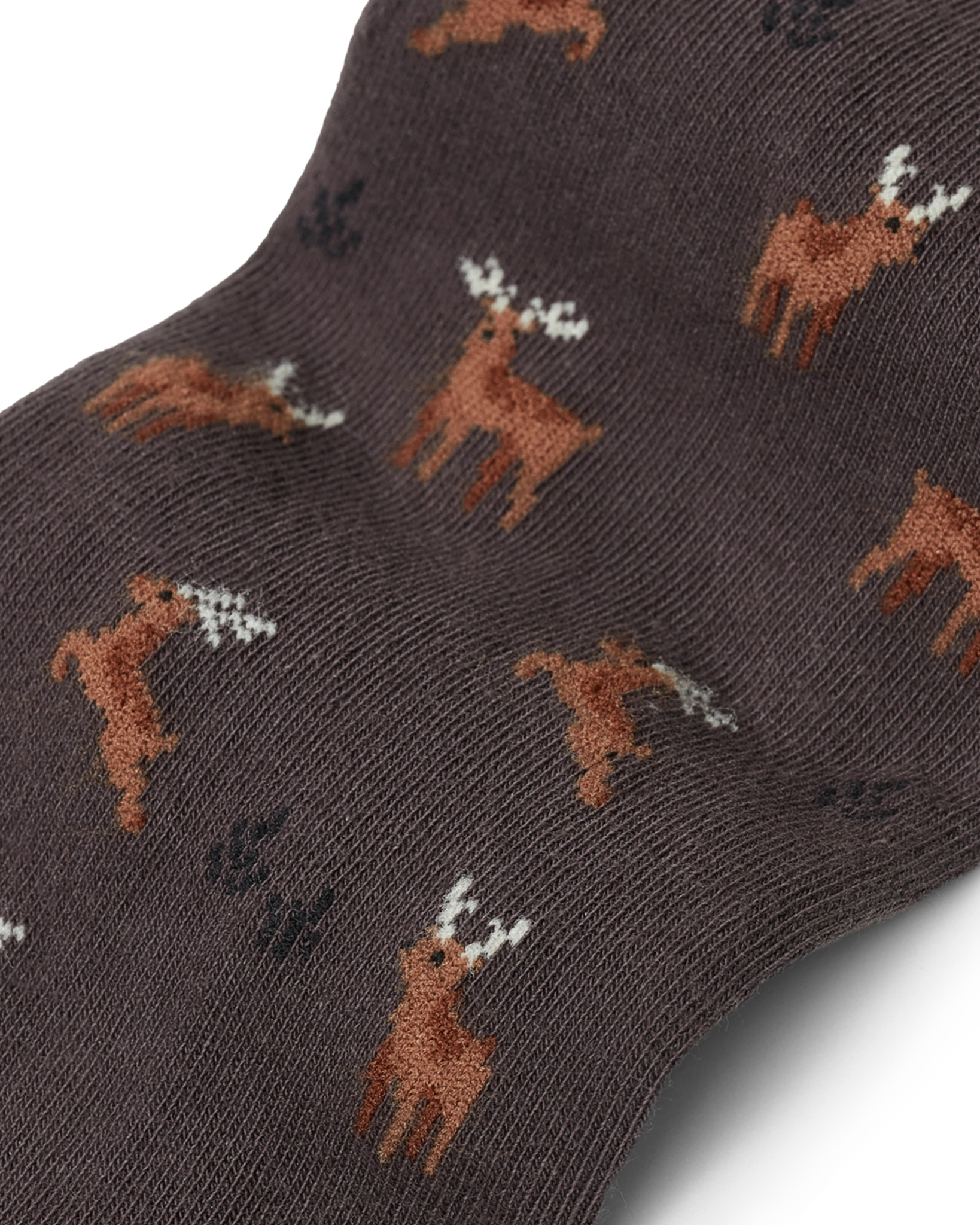 brown-socks-braune-socken-gemustert-renntier-icons