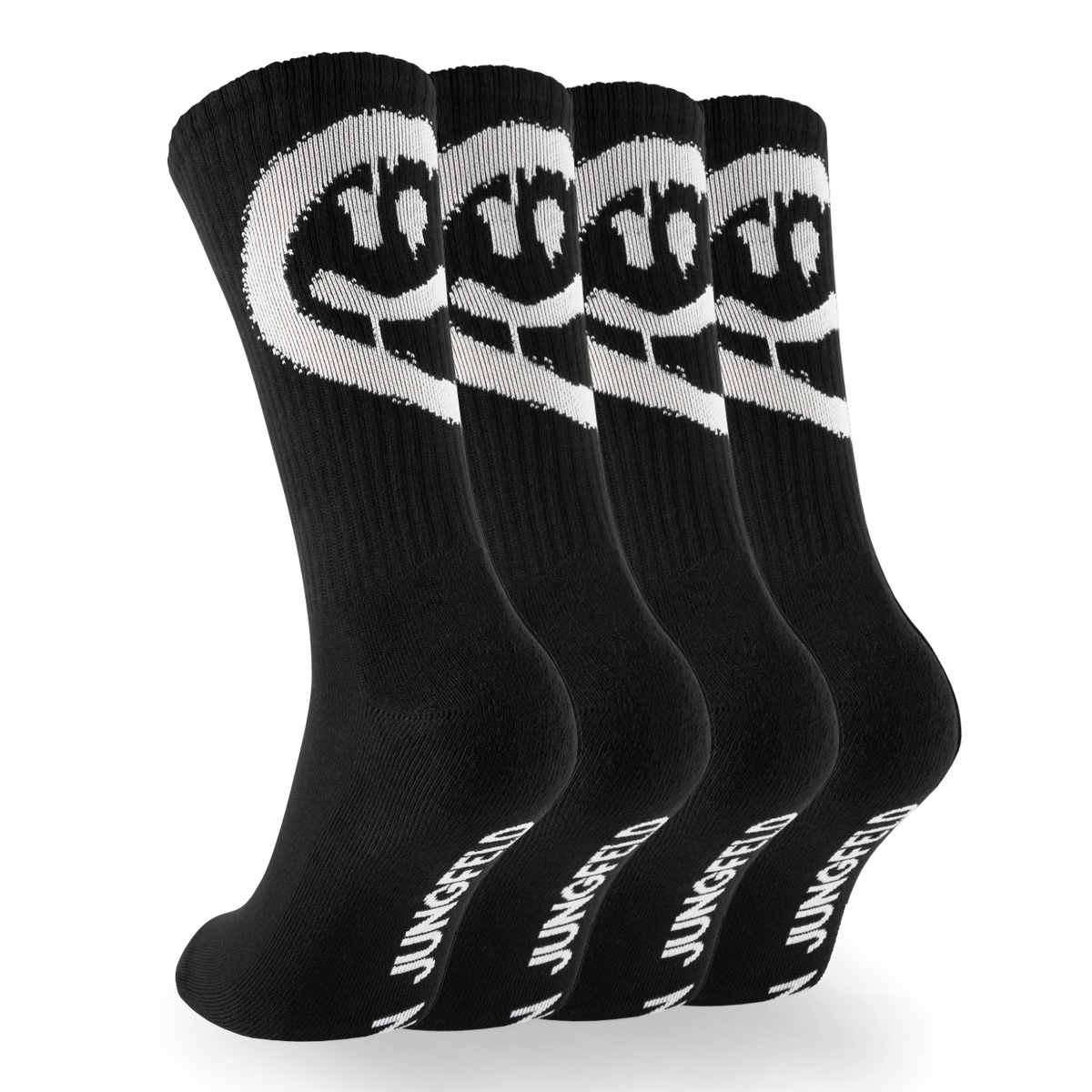 Tennissocken mit Happy Face & Graffiti im Set – 4 oder 6 Paar