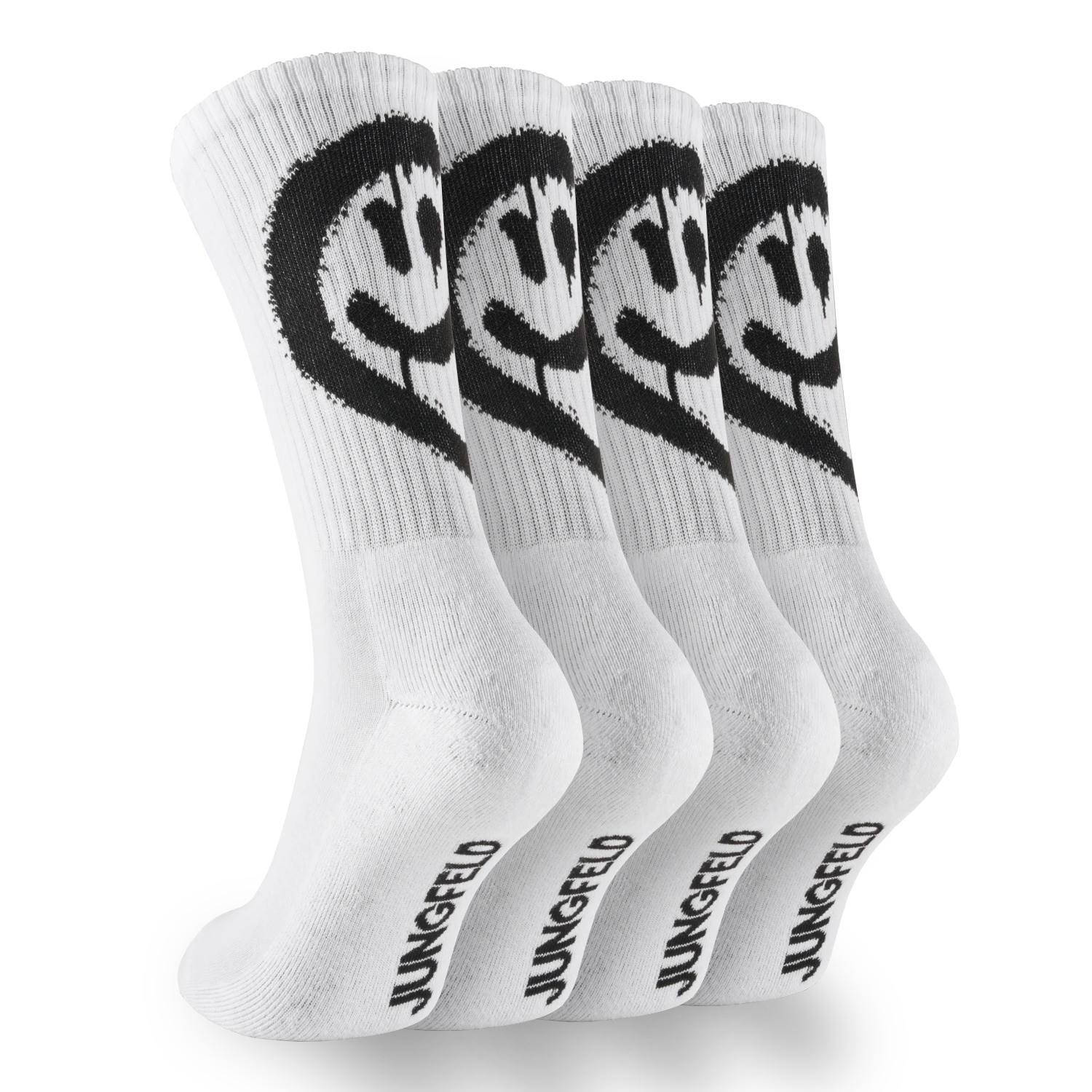 Tennissocken mit Happy Face & Graffiti im Set – 4 oder 6 Paar