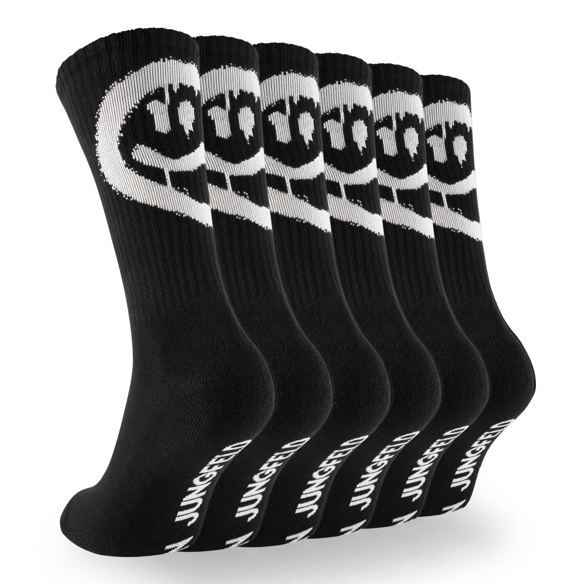 Tennissocken mit Happy Face & Graffiti im Set – 4 oder 6 Paar