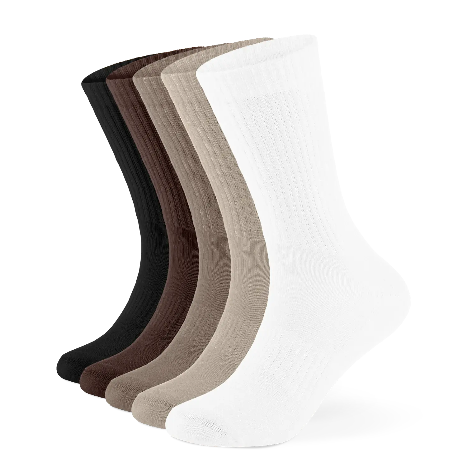 Einfarbige Tennissocken aus Bio-Baumwolle – 10er Set