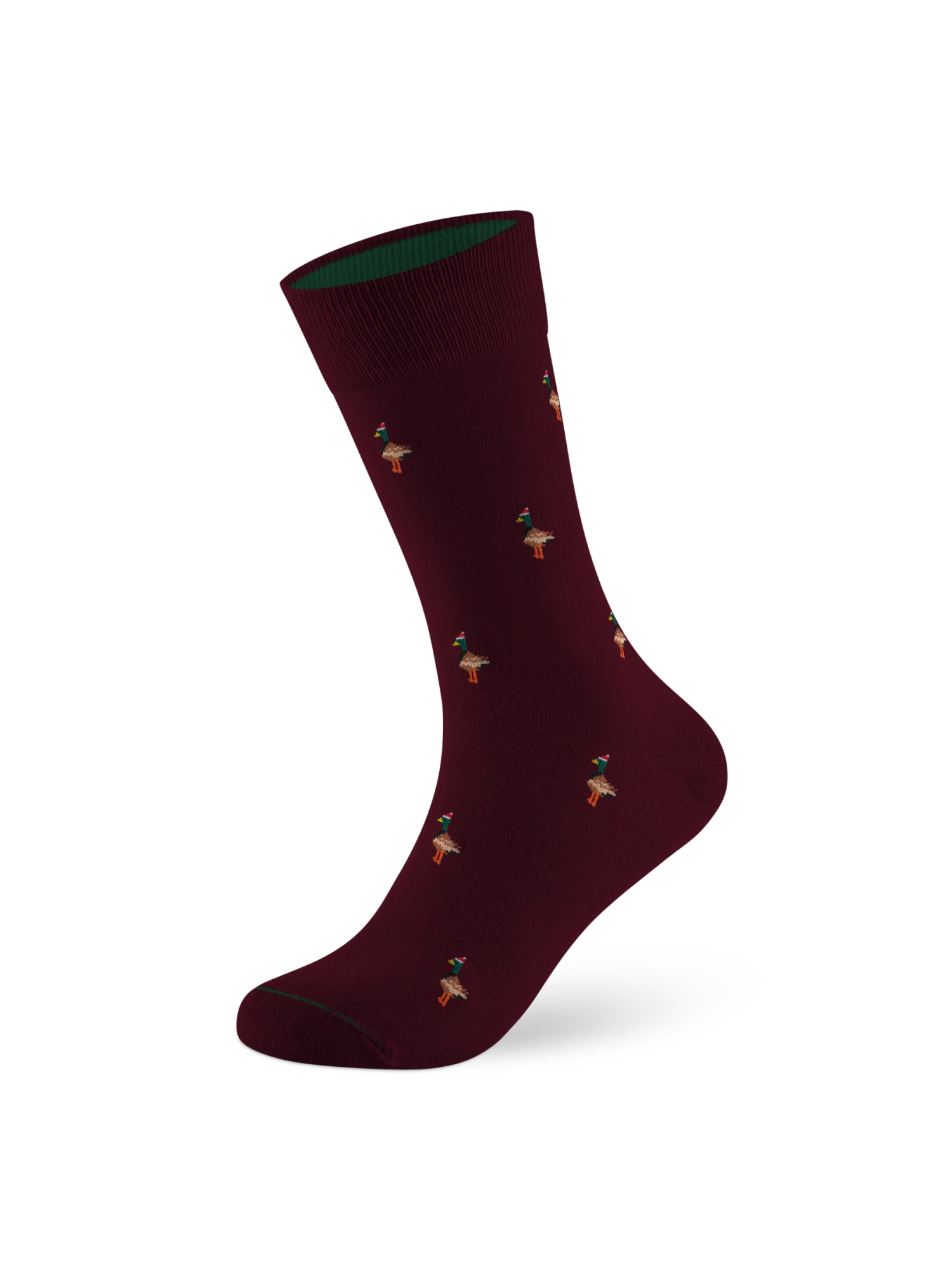 Weihnachtssocke Duck Xmas Maroon Red