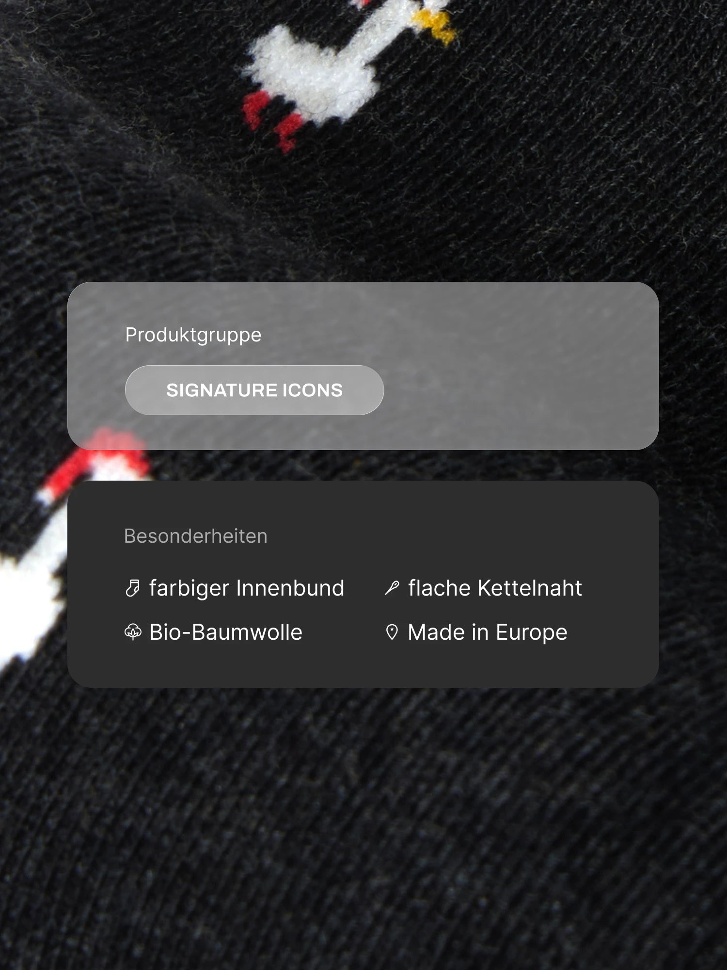 Weihnachtssocken Gans in Melange Black – Produktdetails
