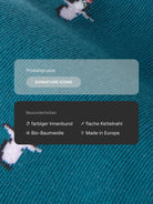 Weihnachtssocken Pinguin in Teal Blue – Produktdetails