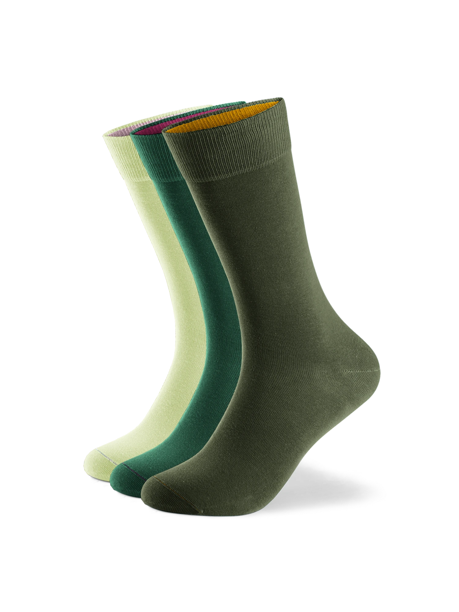 Einfarbige Socken aus Bio-Baumwolle - 3er Set
