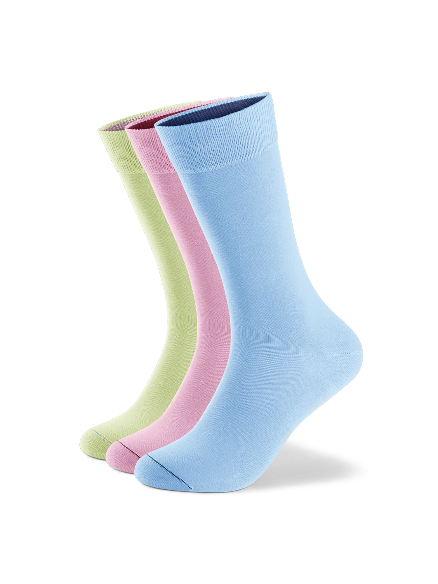 Einfarbige Socken aus Bio-Baumwolle - 3er Set