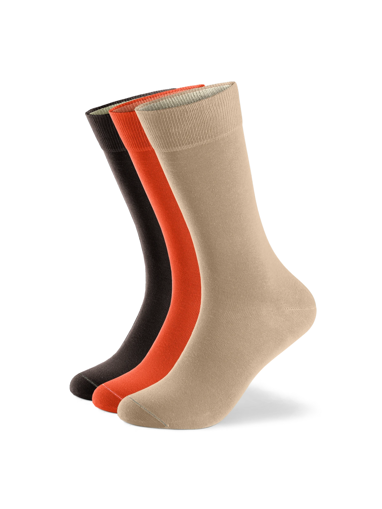 Einfarbige Socken aus Bio-Baumwolle - 3er Set