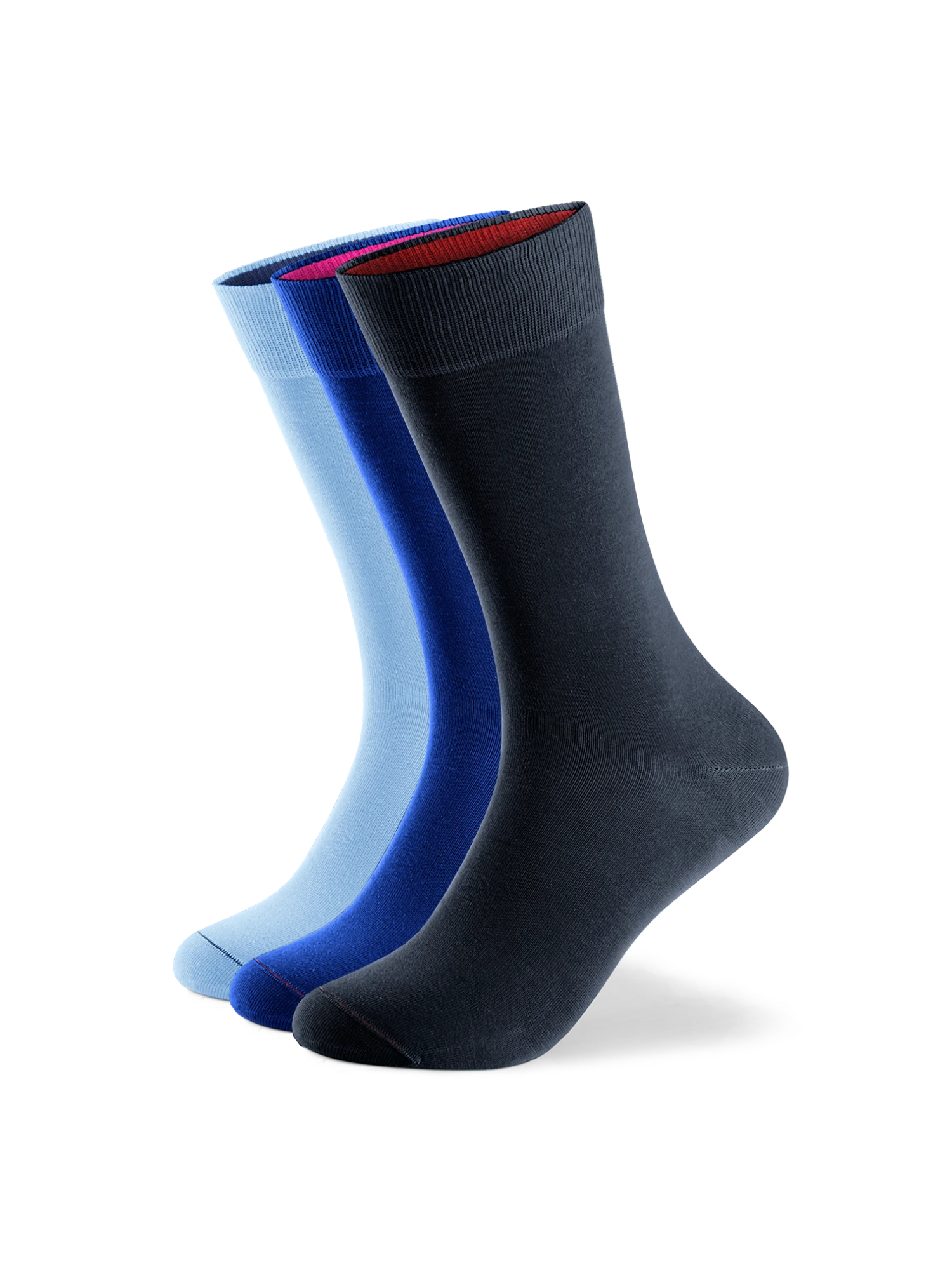 Einfarbige Socken aus Bio-Baumwolle - 3er Set