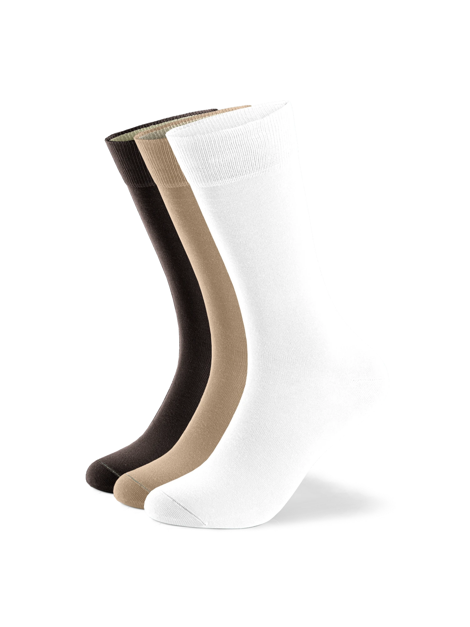 Einfarbige Socken aus Bio-Baumwolle - 3er Set