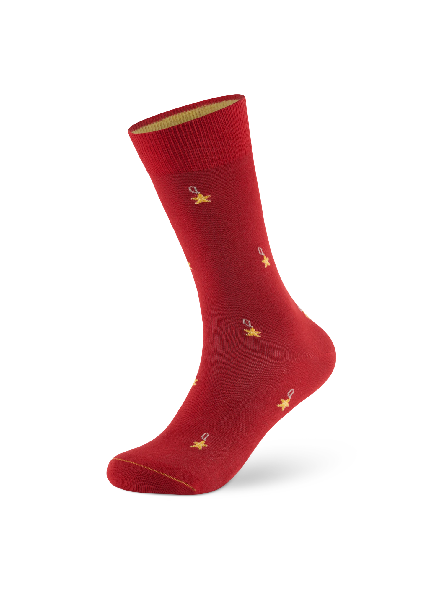Weihnachtssocken Christbaumkugel in Bordeaux Red – Packshot