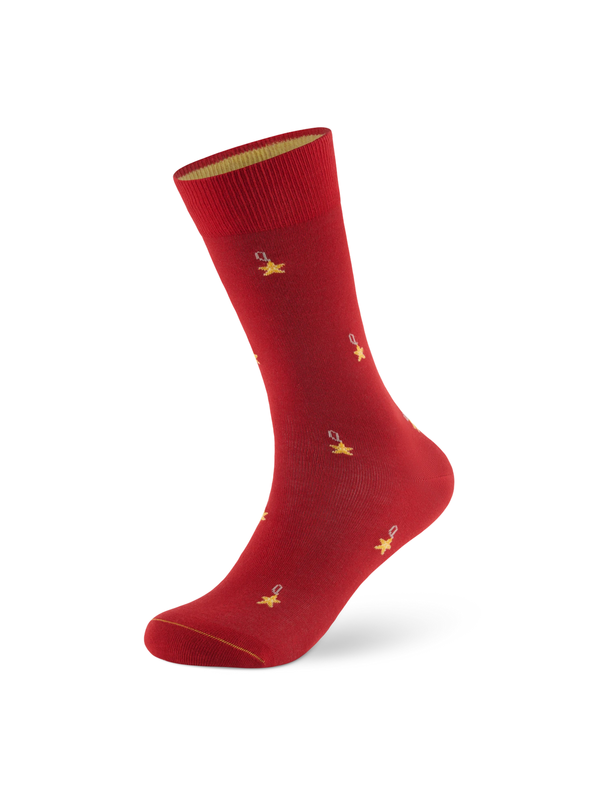 Weihnachtssocken Christbaumkugel in Bordeaux Red – Packshot