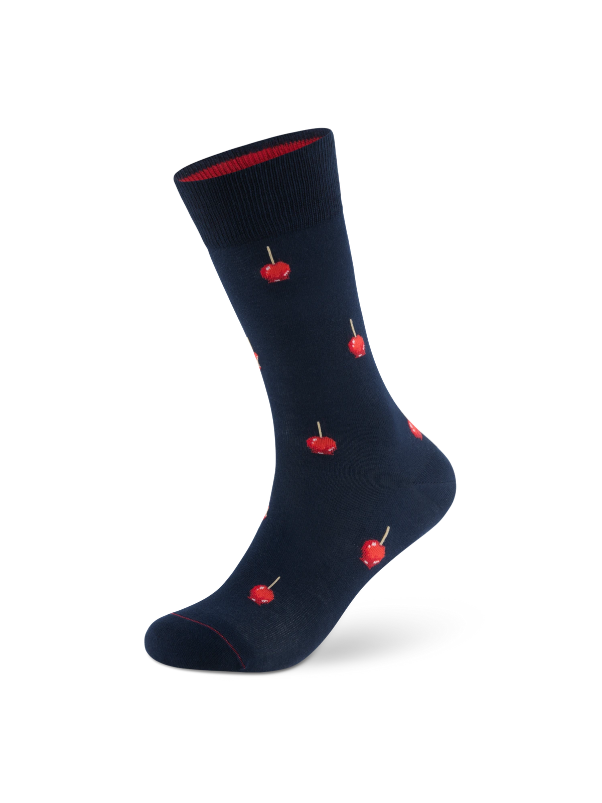 Weihnachtssocken Kandierter Apfel in Dark Navy – Packshot