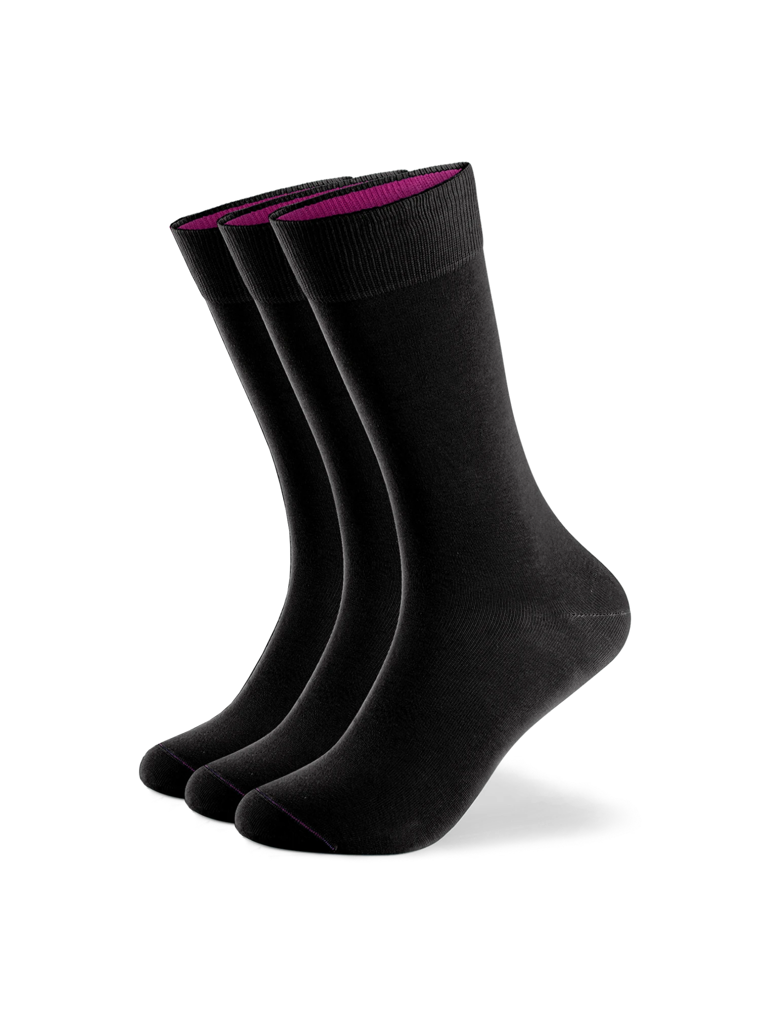 Einfarbige Socken aus Bio-Baumwolle - 3er Set