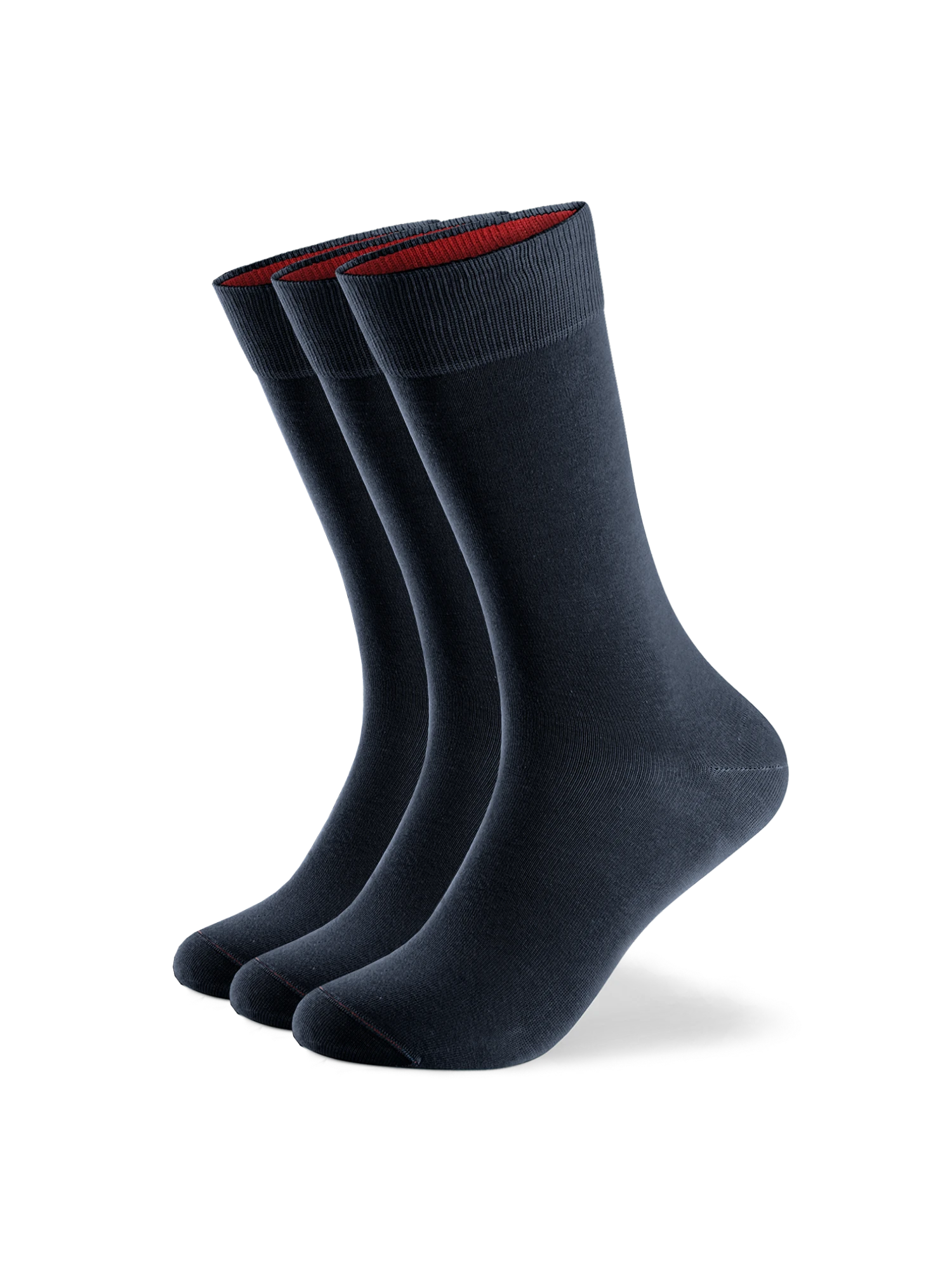 Einfarbige Socken aus Bio-Baumwolle - 3er Set