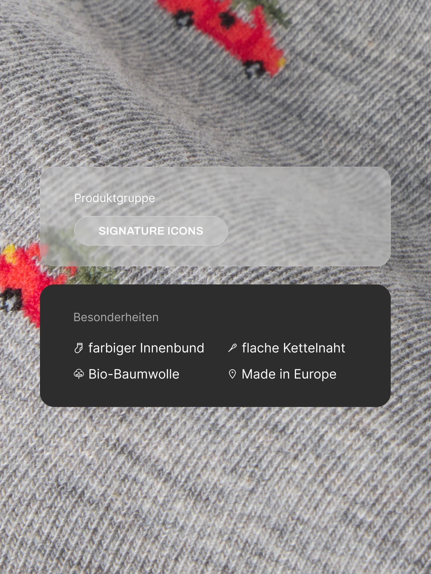 Weihnachtssocken Weihnachtsbaum in Stone Grey – Produktdetails