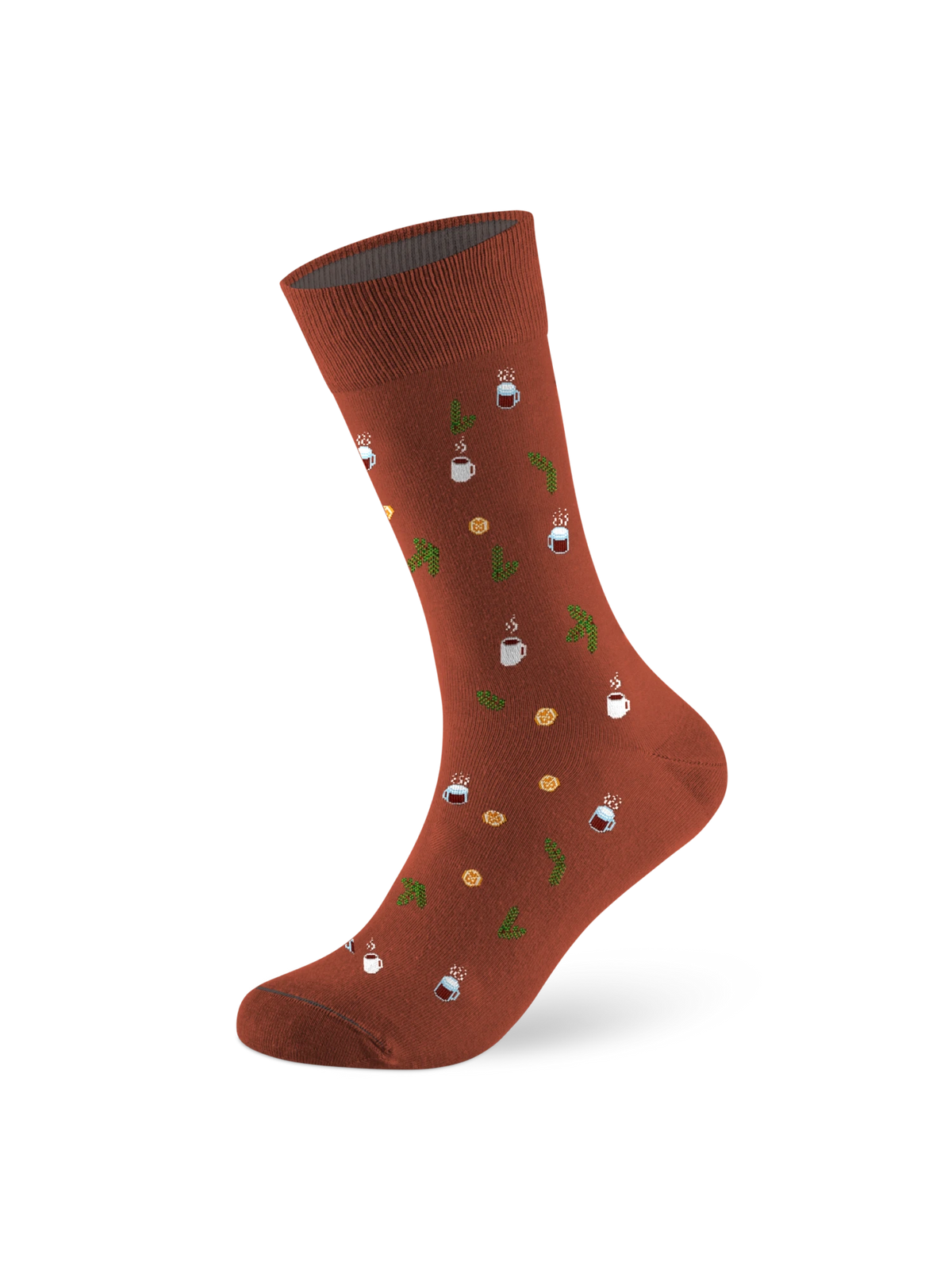 Weihnachtssocke Mulled Wine Brick Red
