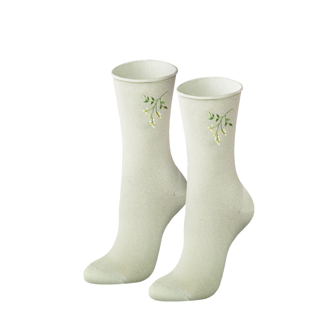 Gemusterte Socken mit Blumen