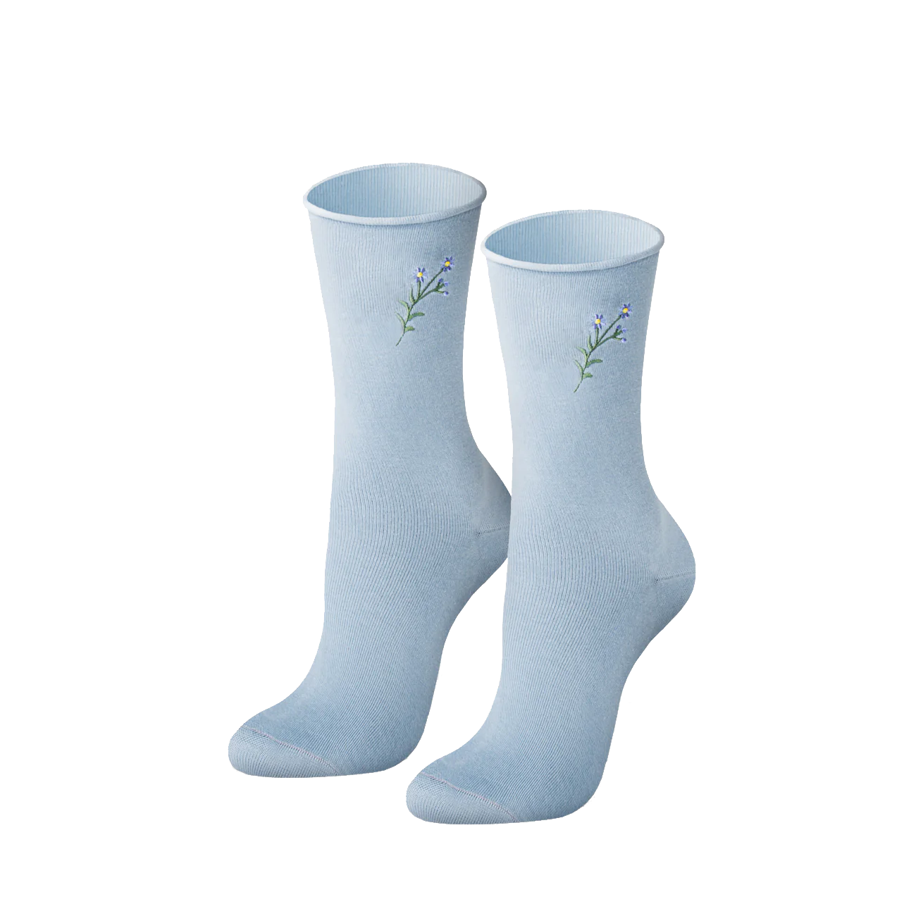 Gemusterte Socken mit Blumen