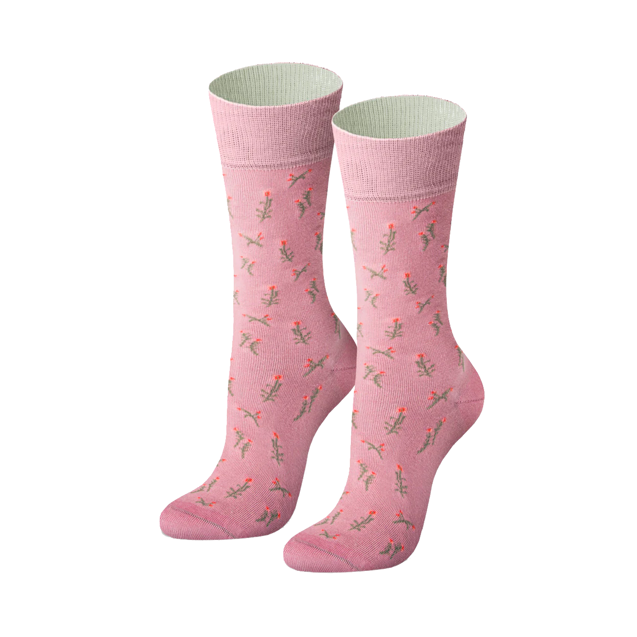 Gemusterte Socken mit Blumen