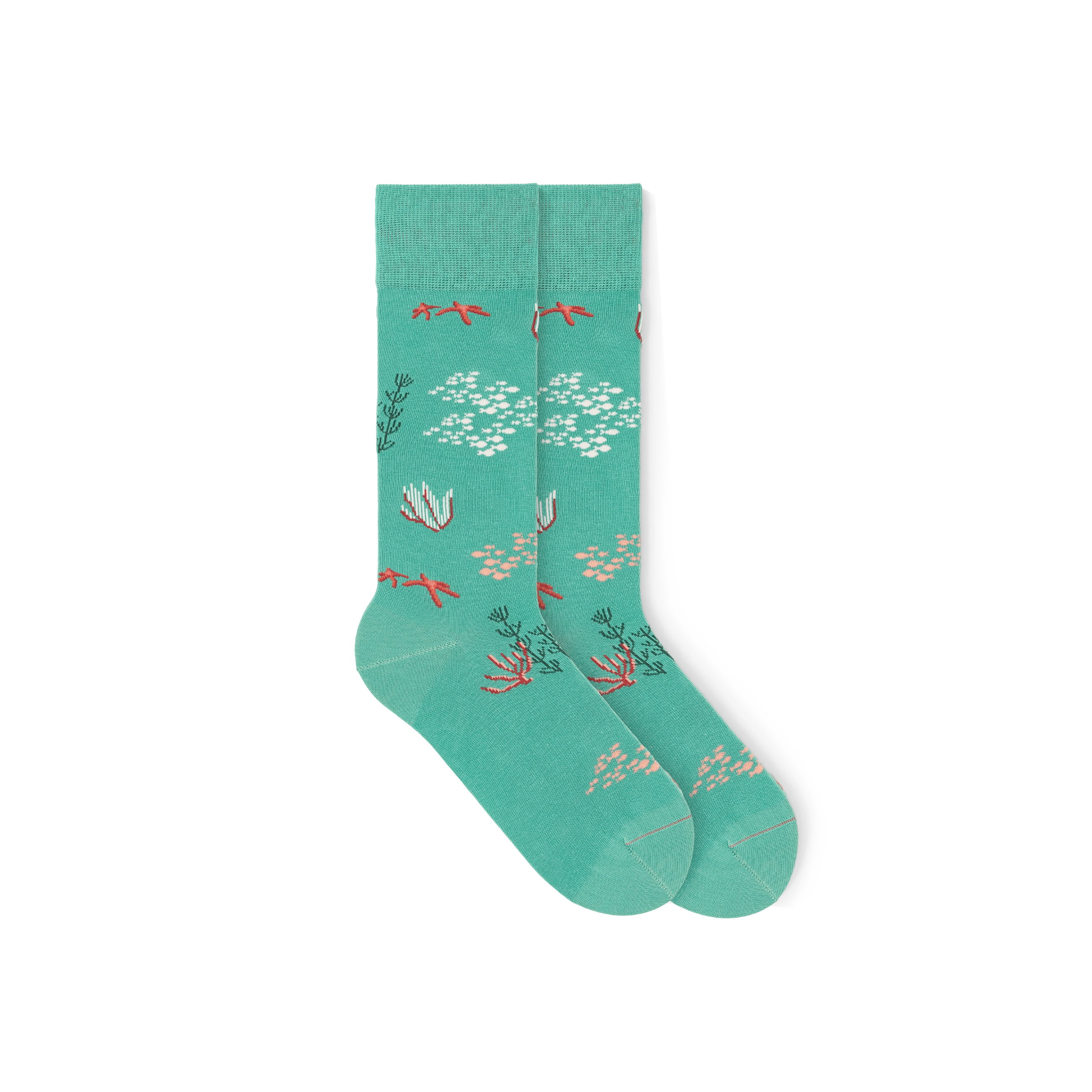 Corals_gemusterte_socken Ozean motiv socken lustige socken bunte socken nahhaltige socken blaue socken sommer socken