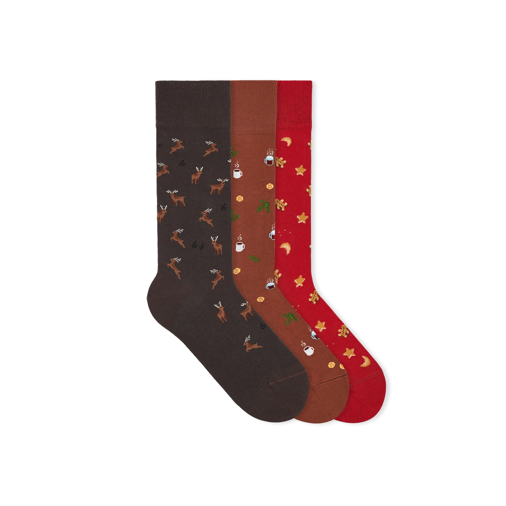 Weihnachtssocken christmas socks motiven fun motifs lustig Lebkuchen stollen hitter schnee snow huts ski coco glühwein trot