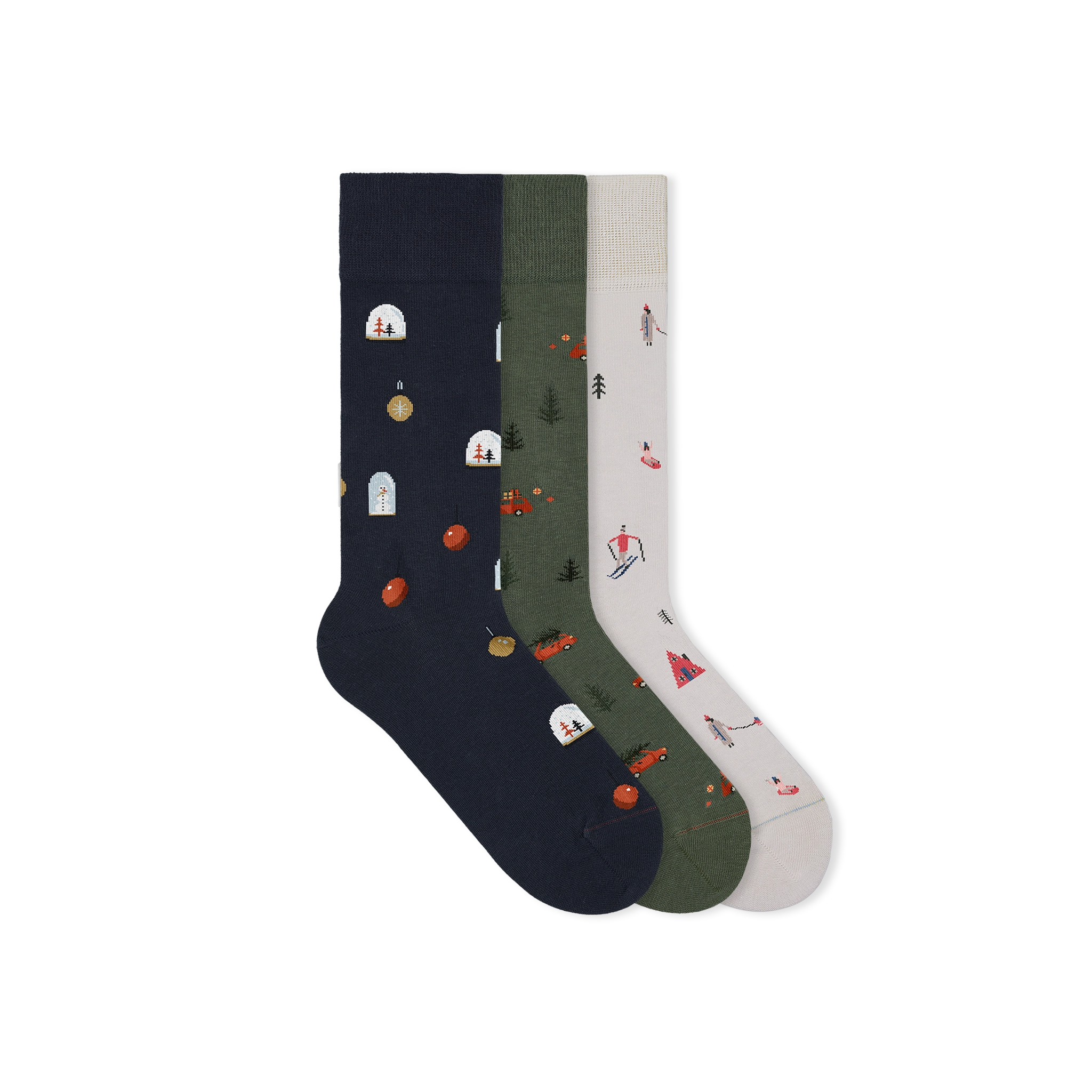 Weihnachtssocken christmas socks motiven fun motifs lustig Lebkuchen stollen hitter schnee snow huts ski coco glühwein 