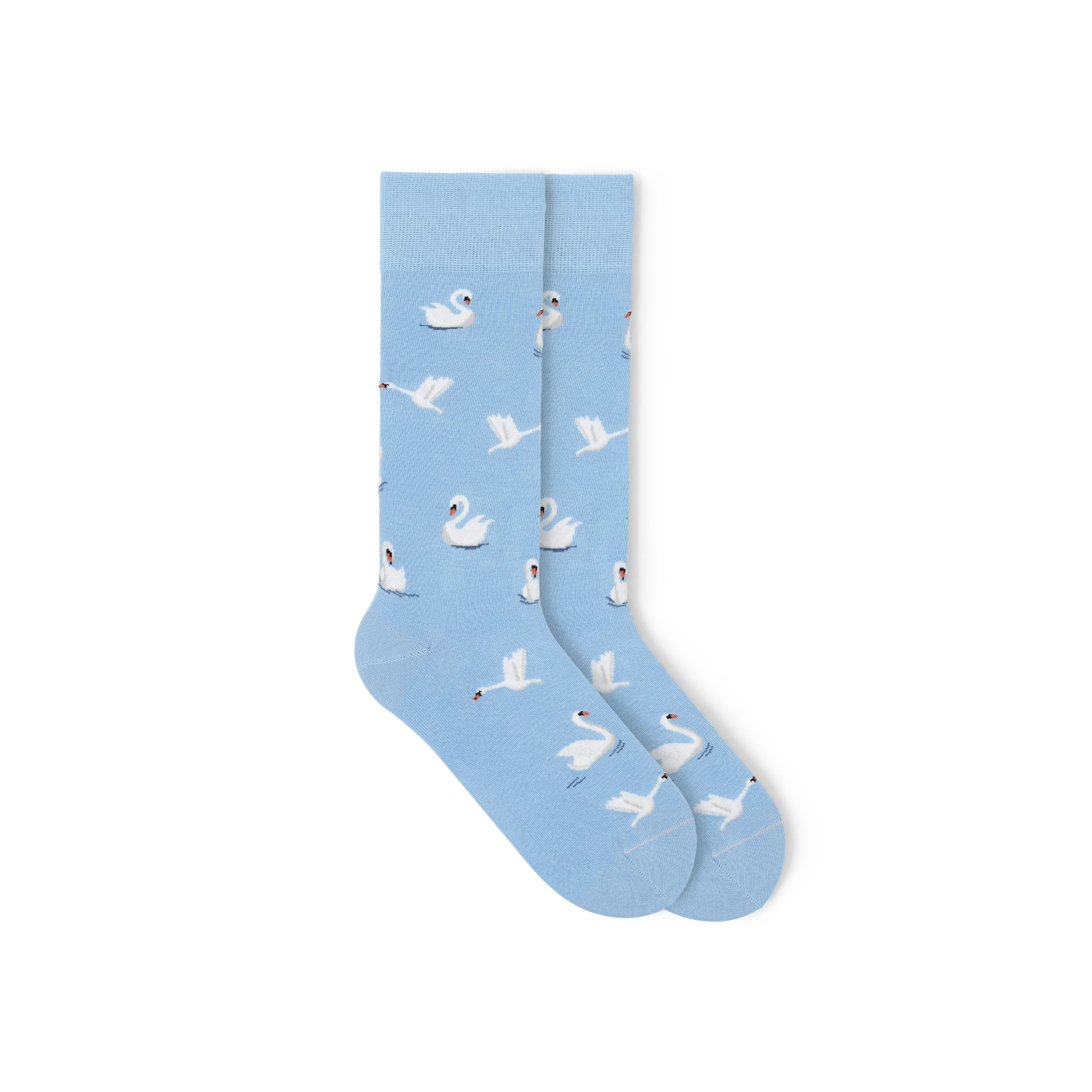 Schwan_gemusterte_socken swan motiv socken blau socken lustige socken