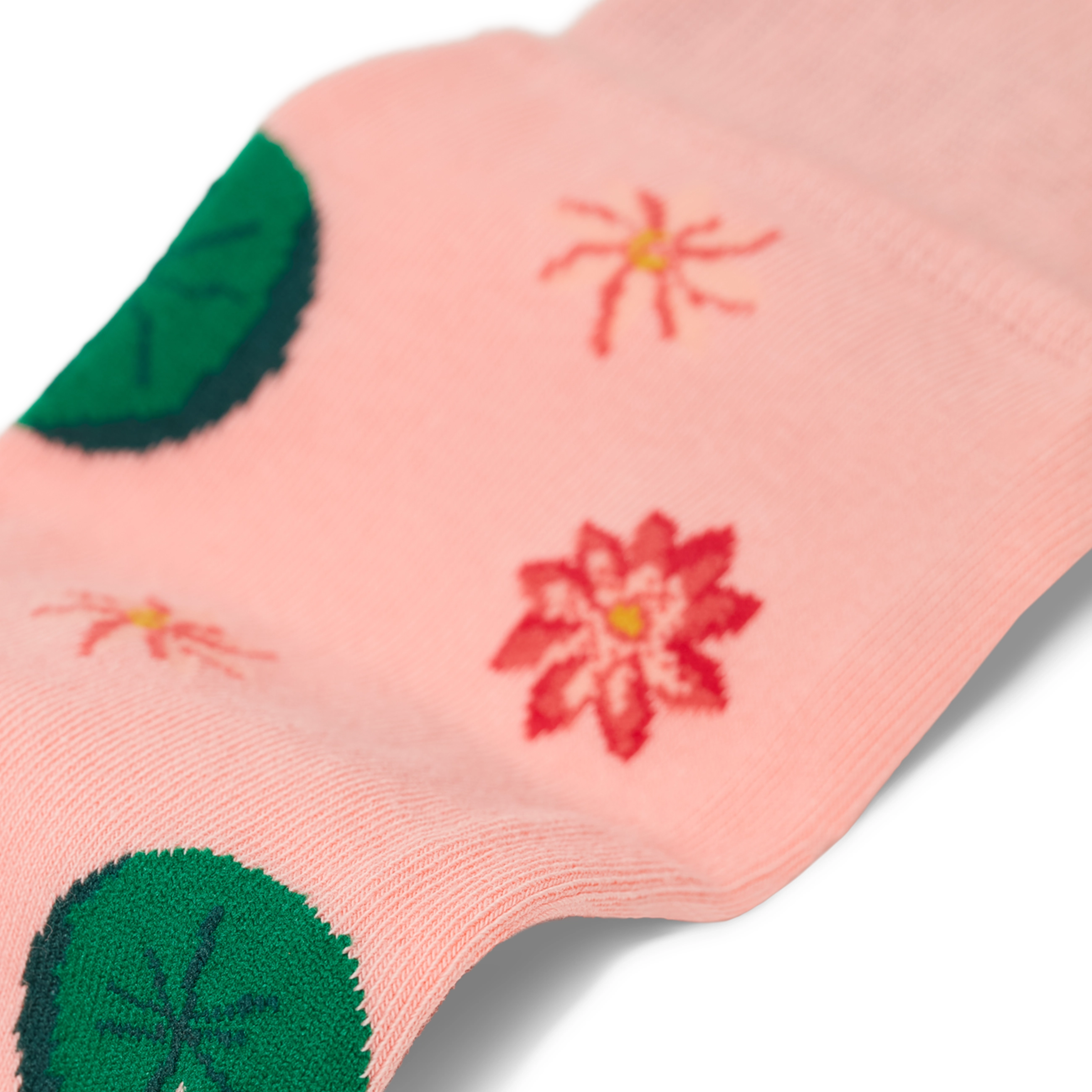 Seerosen_ lilipad motiv socken rosa socken motiv socken bunte socken verückte socken anzugssocken business socken nachhaltig aus bio baumwolle_detail