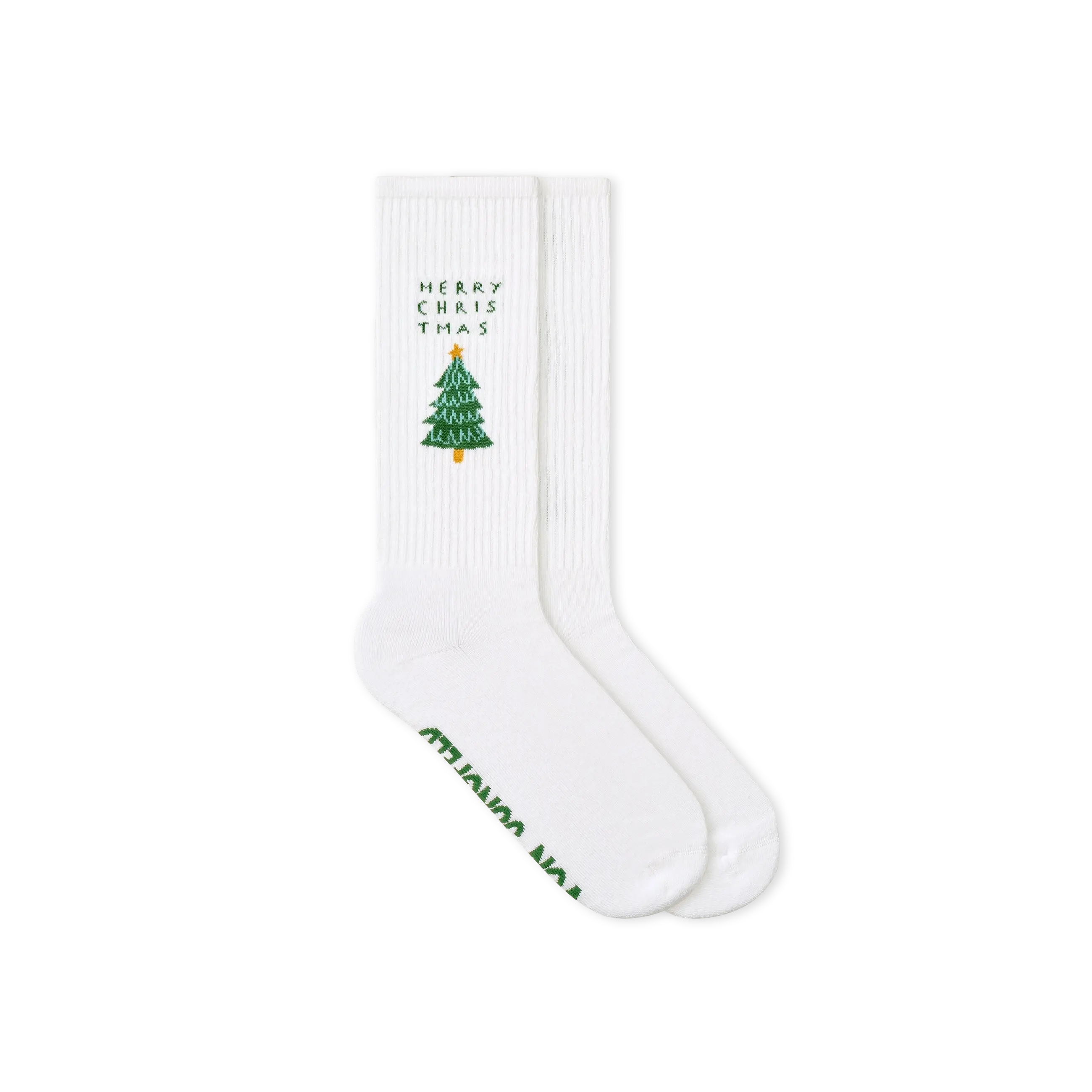 christmas edition tennis crew socken socks white sports socks