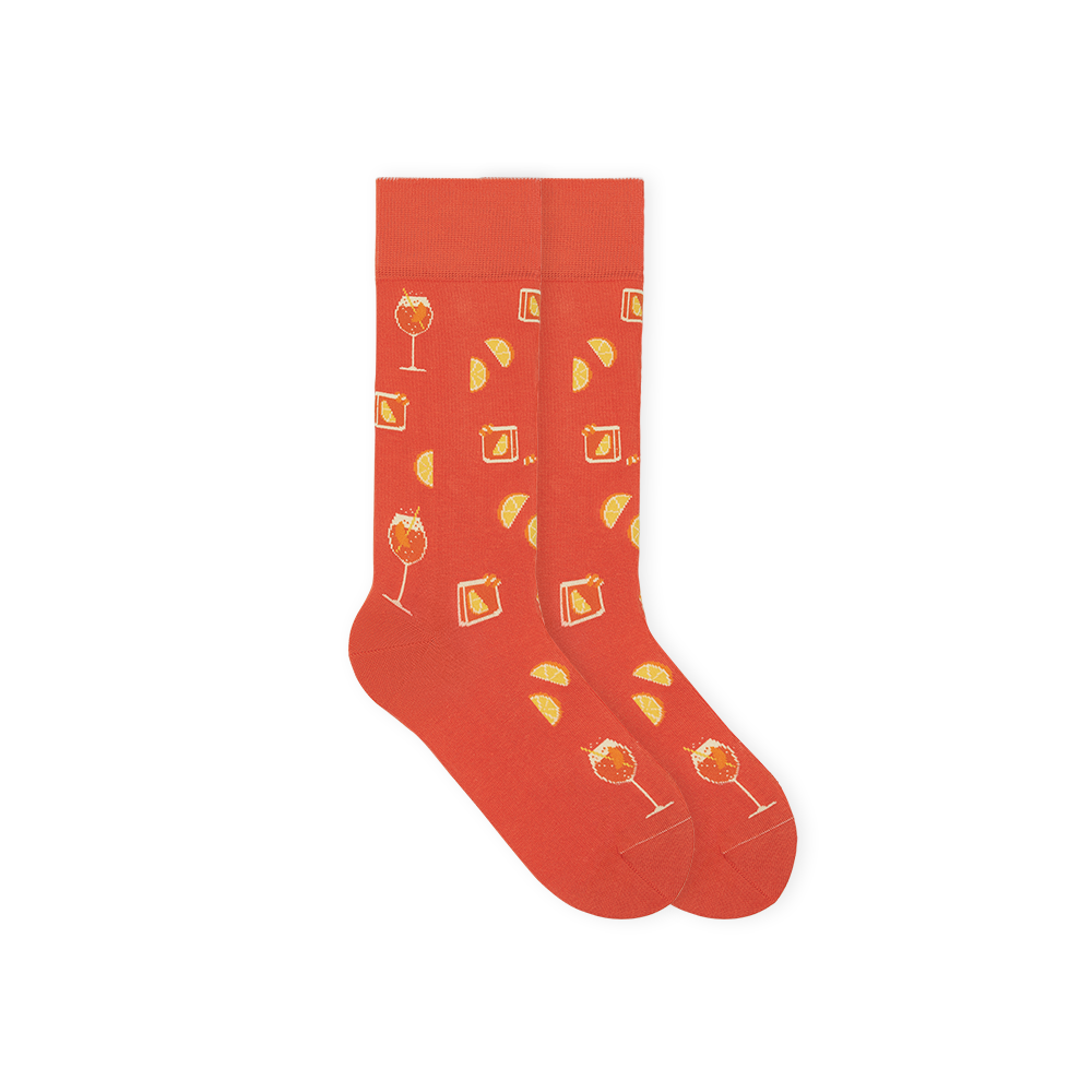 aperol spritz motif socks fun cocktail view