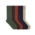 cream-purple-brown-green-orange-navy-socks-classic-socken-est